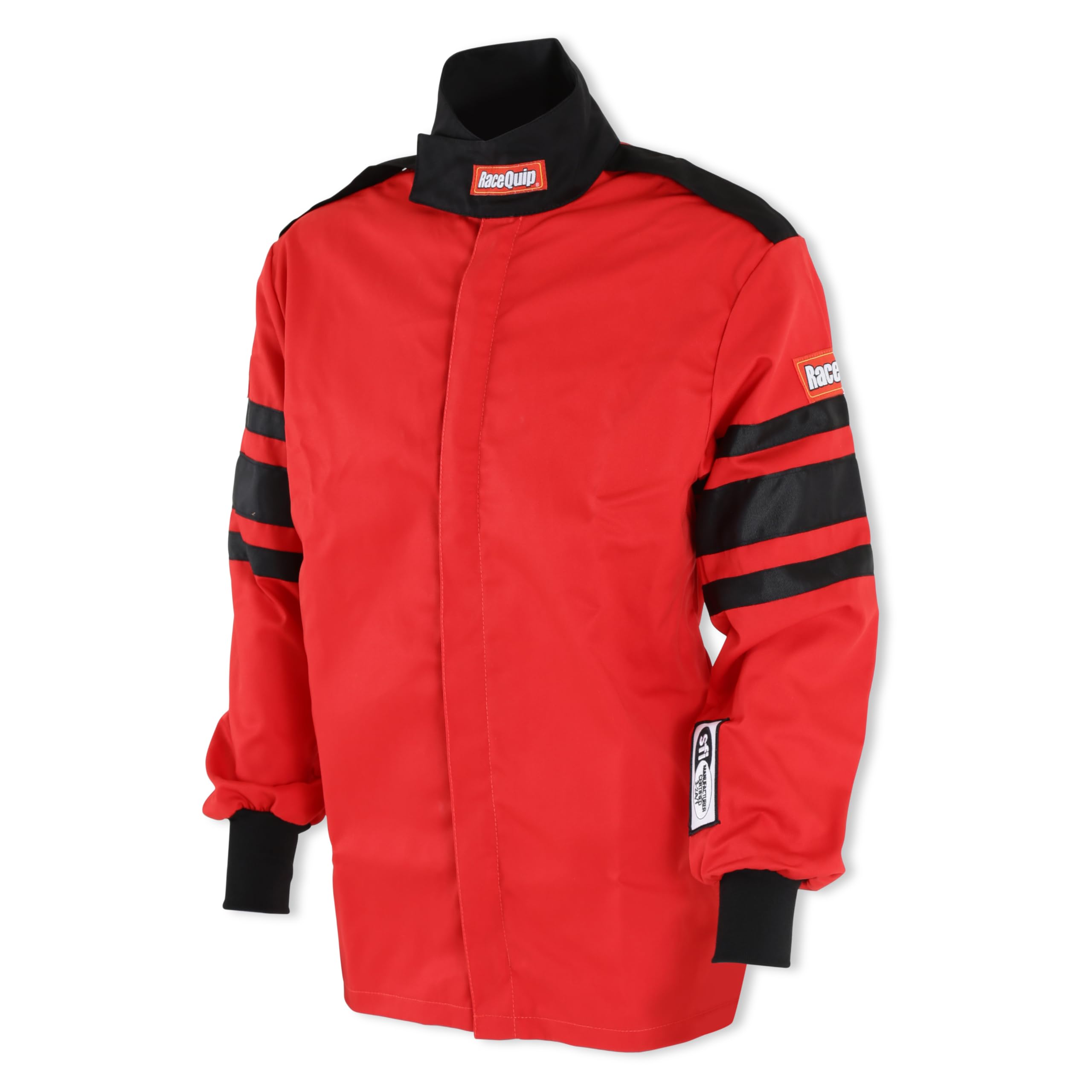 Racequip 111012Rqp 110 Series Driving Jacket Sfi 3.2A/1 Red/Black Stripe Small