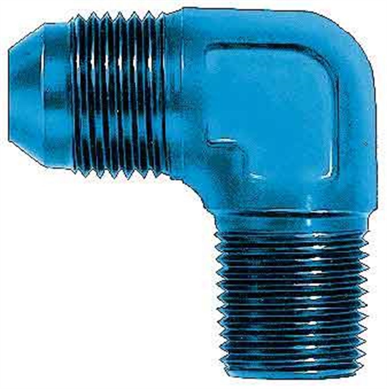 Aeroquip Fcm2039 Blue Anodized Aluminum -10An To 1/2 90-Degree Pipe Adapter