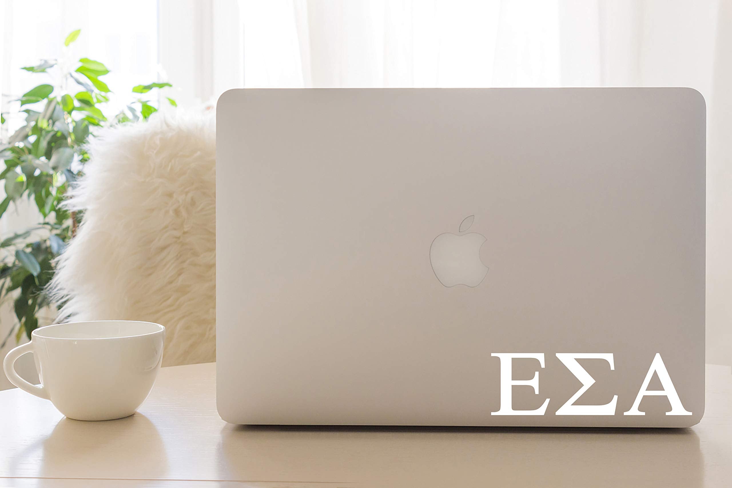 Pro-Graphx Epsilon Sigma Alpha Greek Sorority Sticker Decal, 2.5 Inches Tall, White