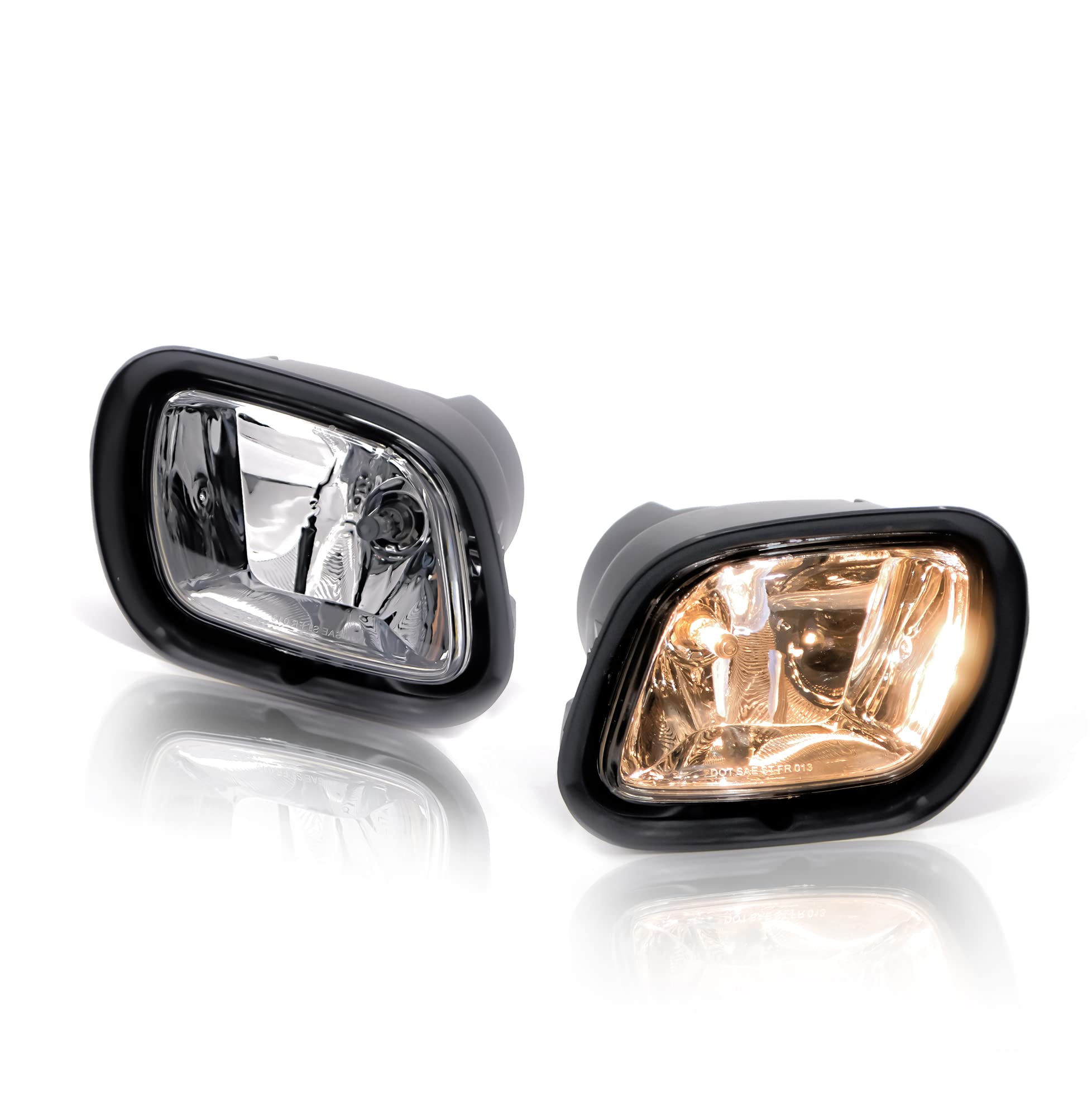 Torque PAIR Fog Light Lamp Replacement for 2008-2017 Freightliner Cascadia semi Trucks [Included All Bulbs] Assembly DOT SAE App