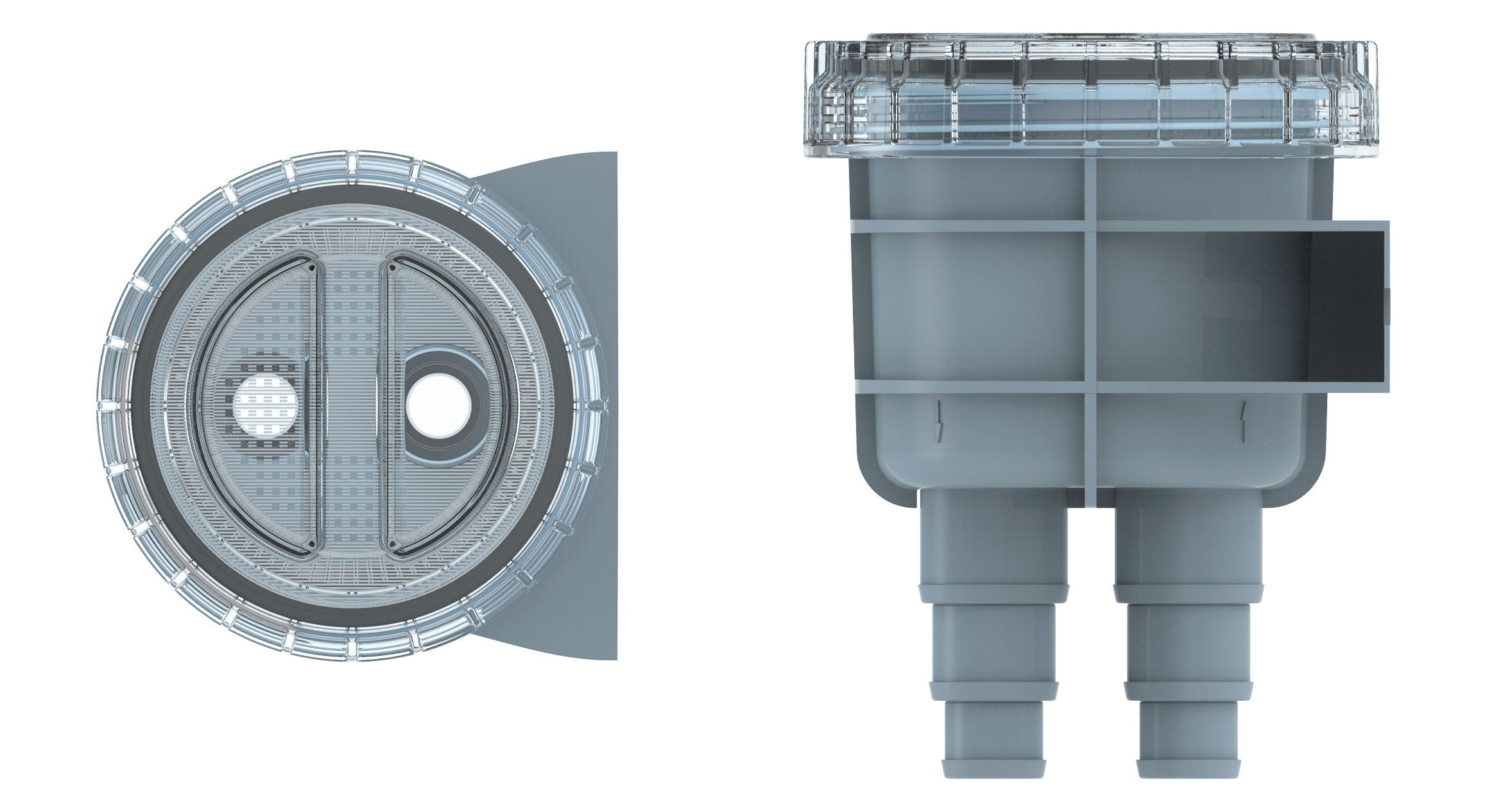 Seaflo Raw Water Marine Intake Cooling Water Strainer For Boat Fits Hose Sizes 1'',1.25'', And 1.5''