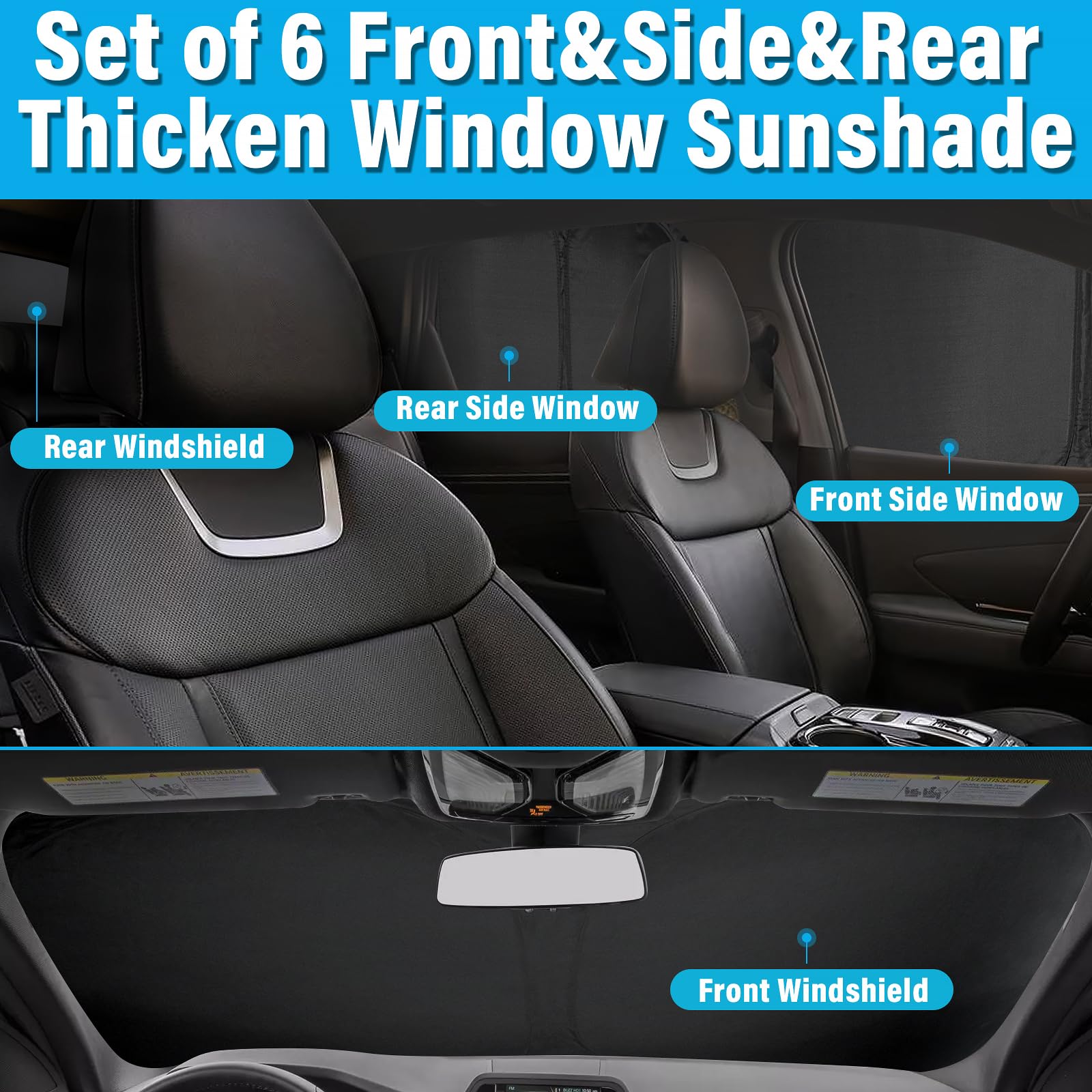 Kmf Windshield Sun Shade Replacement For Chevy Trailblazer Accessories 2021-2024 2025, Side Window Sun Shade Cover Sun Visor Shi