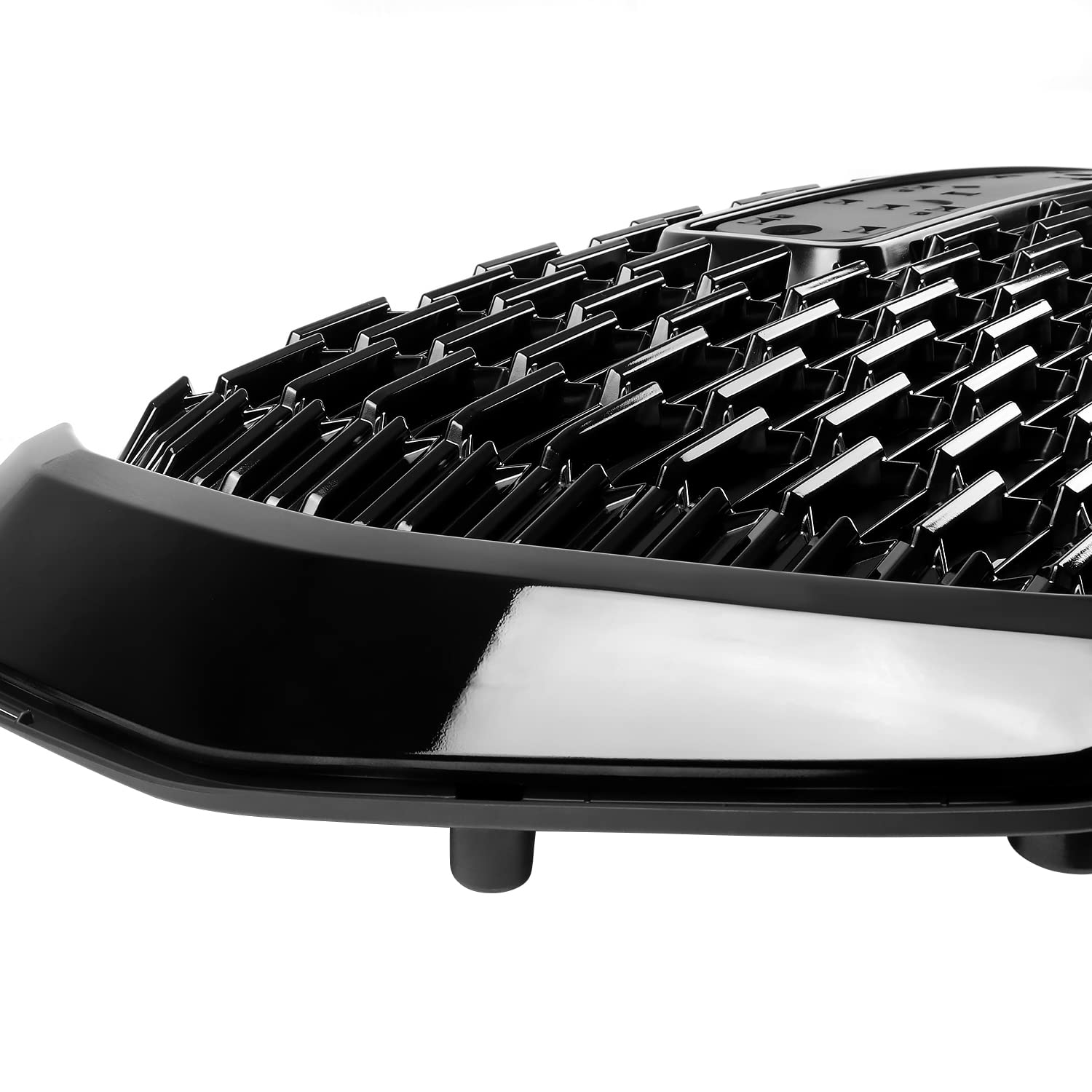Spec-D Tuning Front Grille Grill Glossy Black Finish Compatible With Gmc Yukon Xl Denali 2021-2023