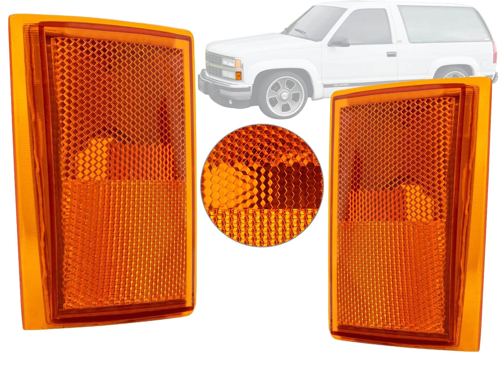 Auto Parts Avenue APA Replacement Lower Side Marker Reflector 1988 1989 1990 1991 1992 1993 C K 1500 2500 3500 Suburban Blazer P
