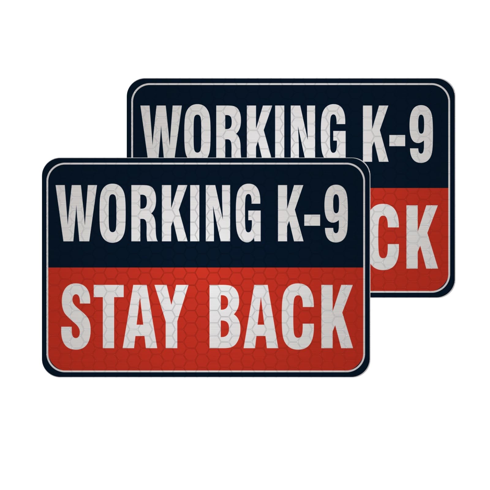 Working K-9 Car Magnet (Red/Black, 2 Pack) Reflective Waterproof Magnetic Sign 11.8 x 7.9