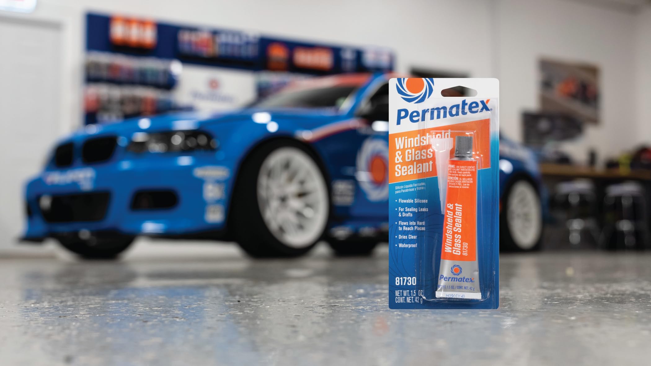 Permatex Flowable Silicone Windshield & Glass Sealer, 1.5 oz, Multicolor, Model 81730