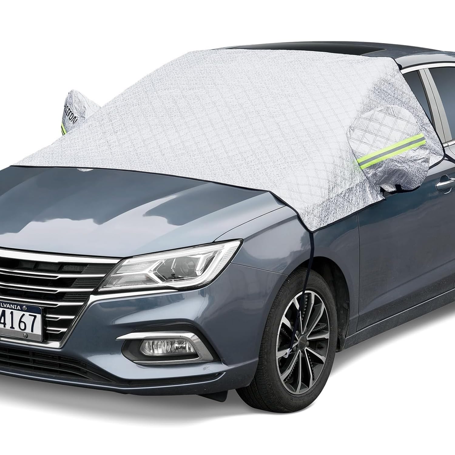 Pivalo Reflective Fabric Car Windshield Sunshade Cover Foldable Outer Reflective Blocks UV Rays Protection Universal Sun Visor F