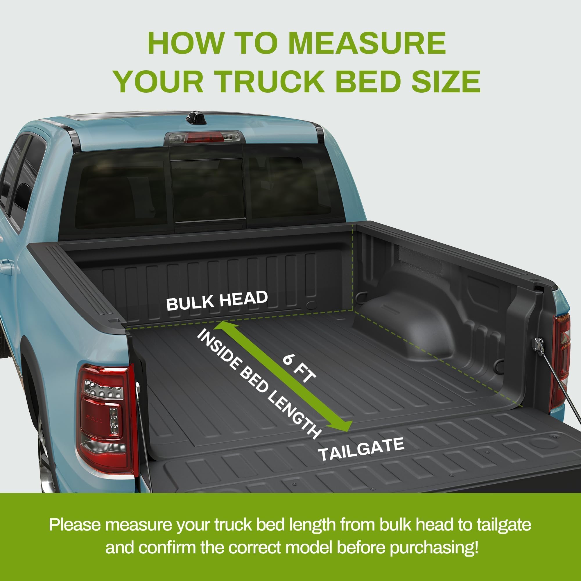 Autosaver88 Soft Tri-Fold Truck Bed Tonneau Cover Fits For Toyota Tacoma 2016-2023 (Excl. Trail Edition) 6Ft Bed