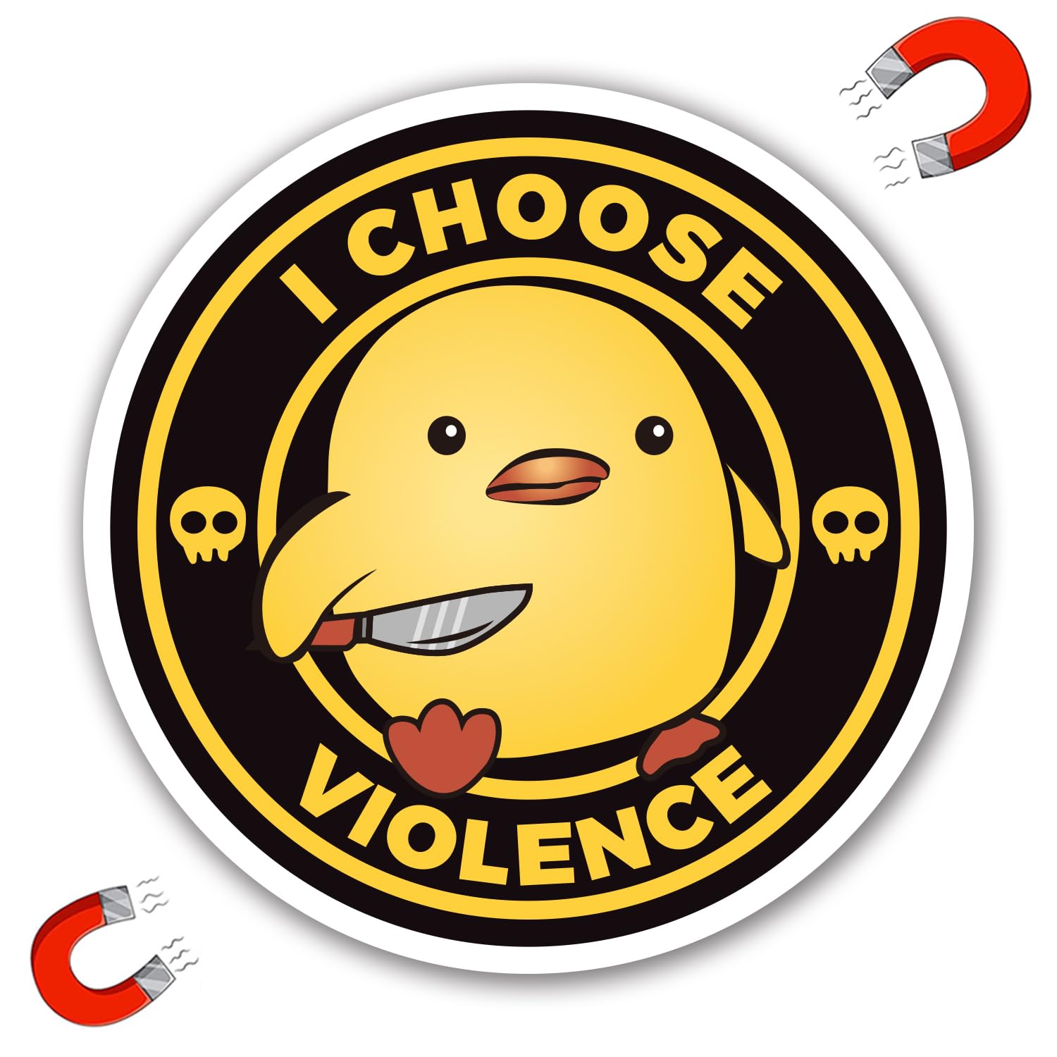 WZCNDIDI Choose Violence Magnet Car Stickers, Funny Magnetic Decals, Reusable Bumper Stickers,Suitable for All Cars,Trucks,Motor