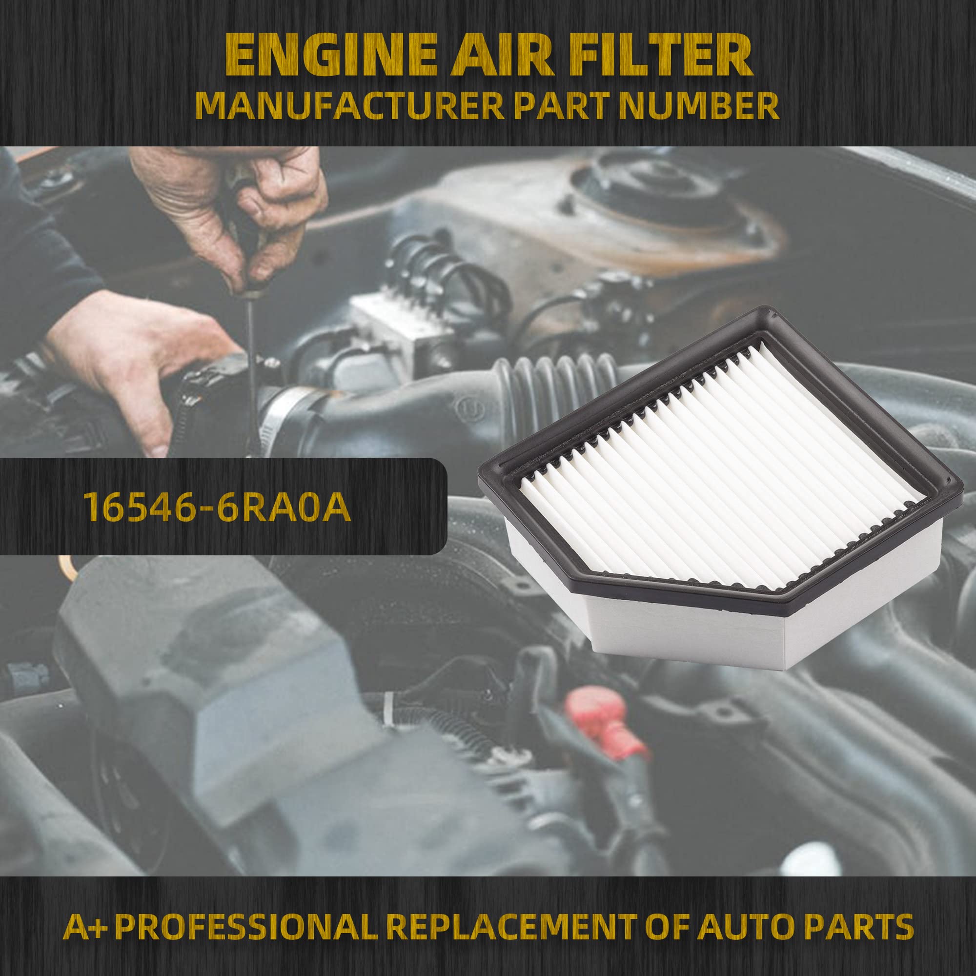 Dasbecan 16546-6Ra0A Air Filter Compatible With 2021 2022 2023 Nissan Rogue 2.5L Engine