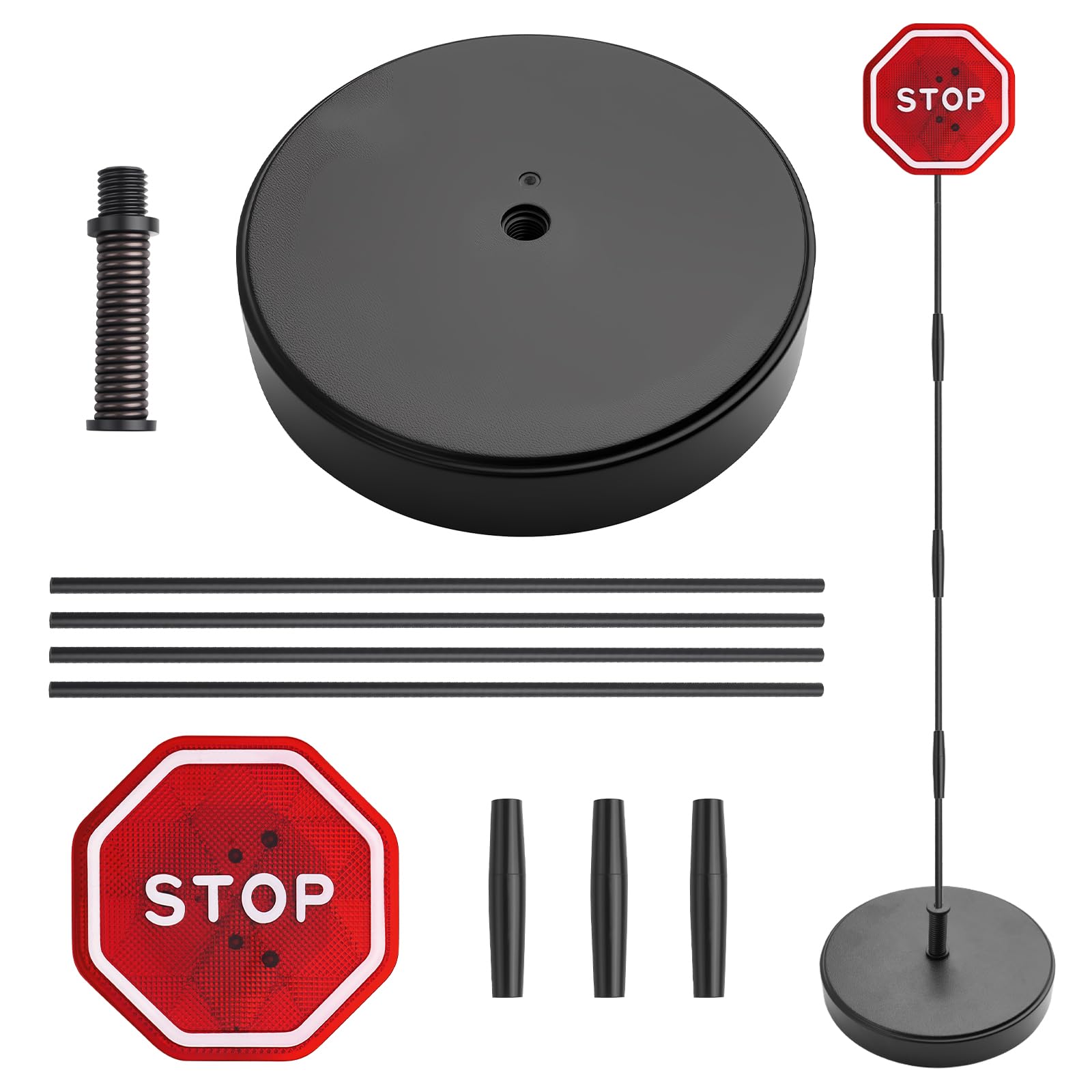 YGDMD LED Flashing Garage Parking Aids for Cars,Adjustable Height Garage Parking Sensor Stop Sign for Garages as Parkings Assist