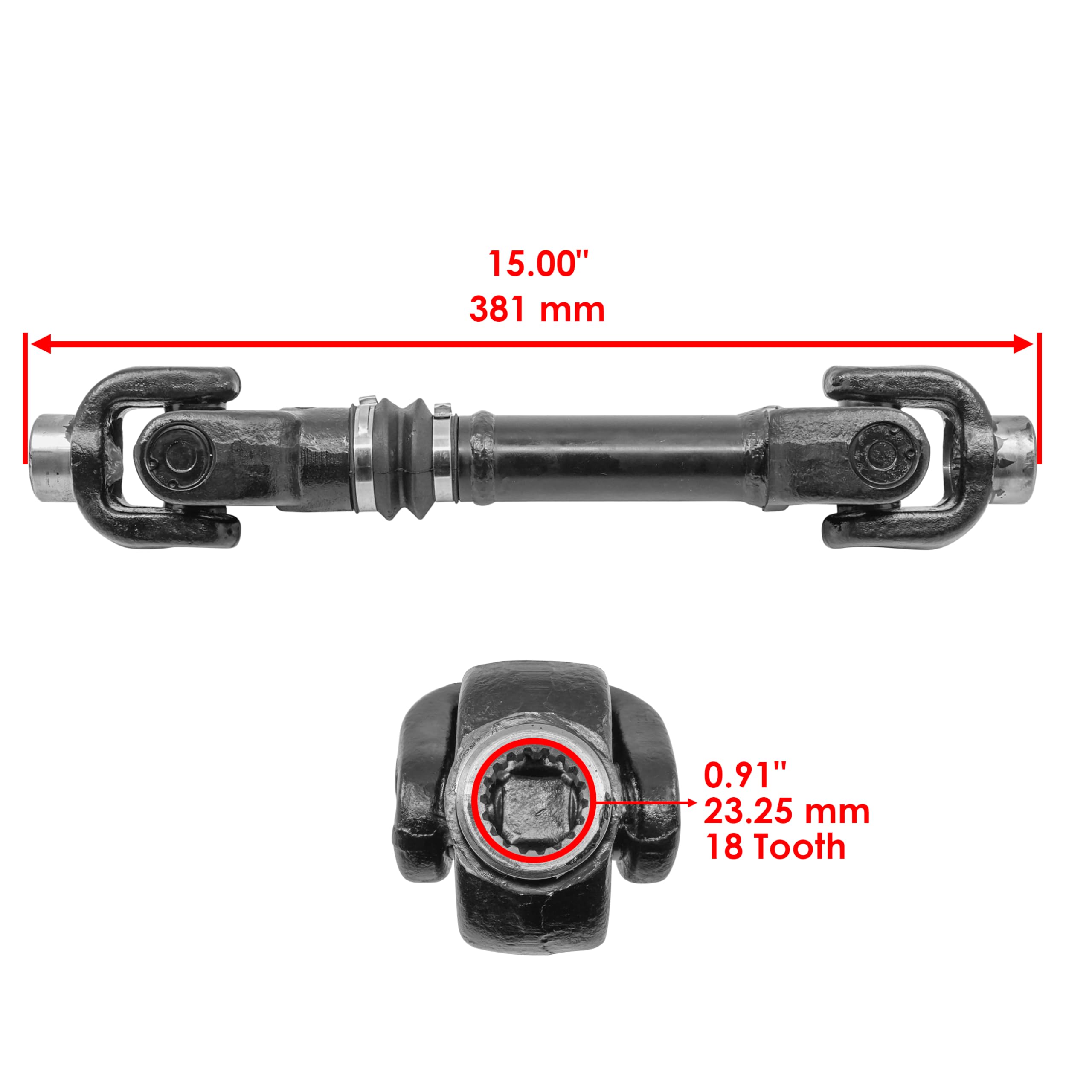 Caltric Rear Prop Drive Shaft for Can-Am Outlander 570 EFI 2016-2019 & Max 570 2017 - Durable, Reliable, Perfect Fit