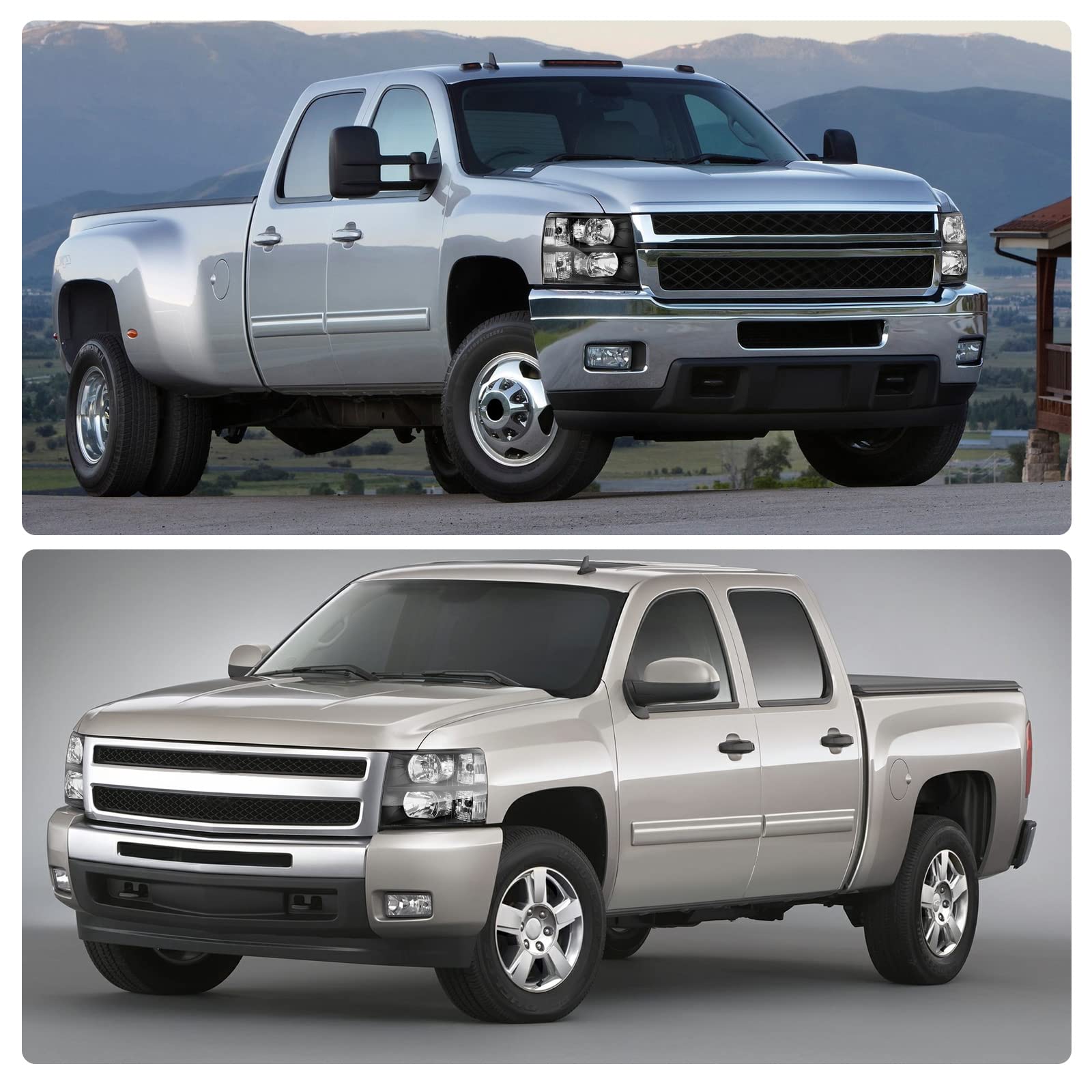 Dwvo Headlight Assembly Compatible With 2007-2013 Chevy Silverado 1500/2007-2014 Chevy Silverado 2500Hd 3500Hd (Not Fit 2007 Sil