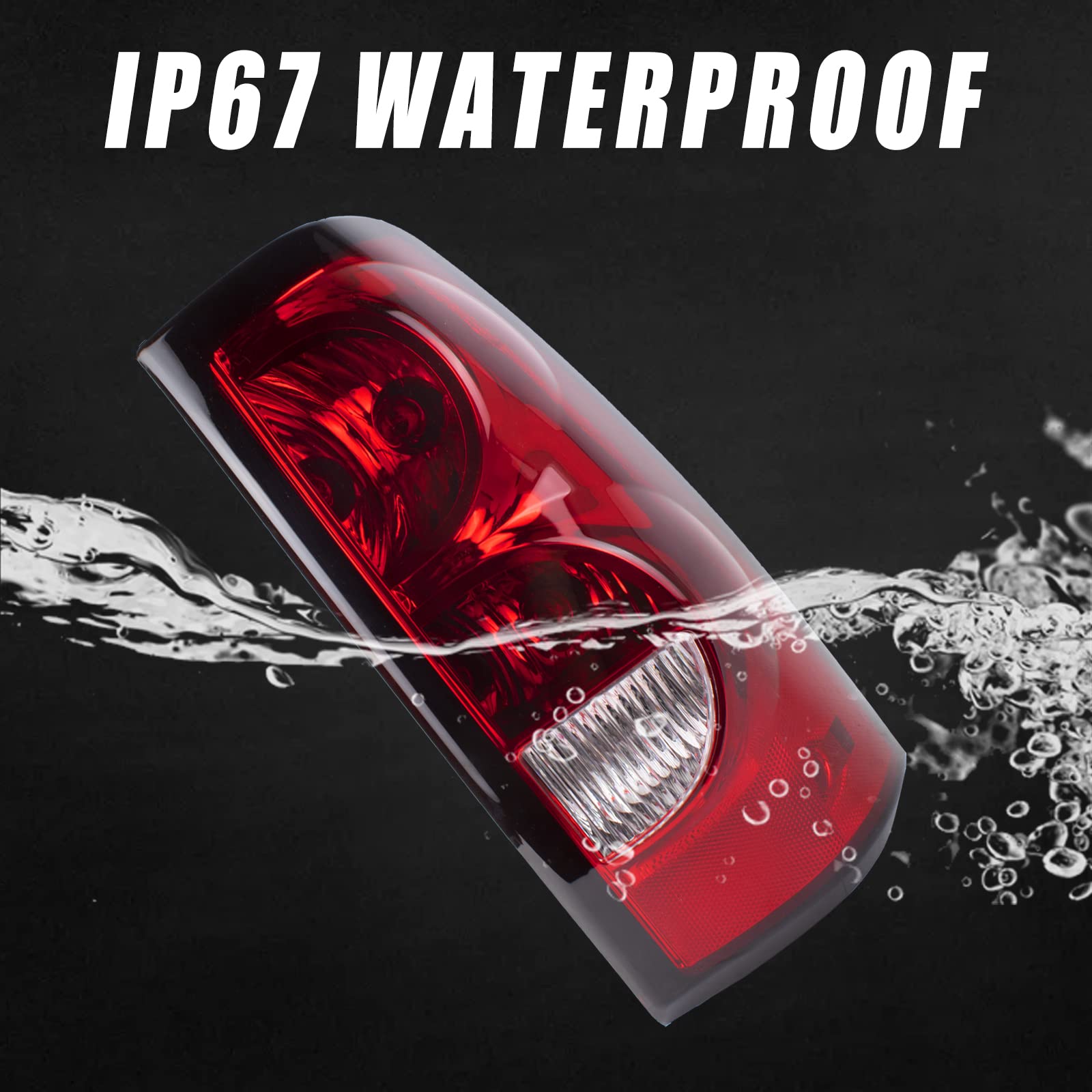 Right Passenger Side Tail Light Compatible With 2003 2004 2005 2006 Chevy Silverado 1500 2500 3500 Factory Style Tail Light - Bu