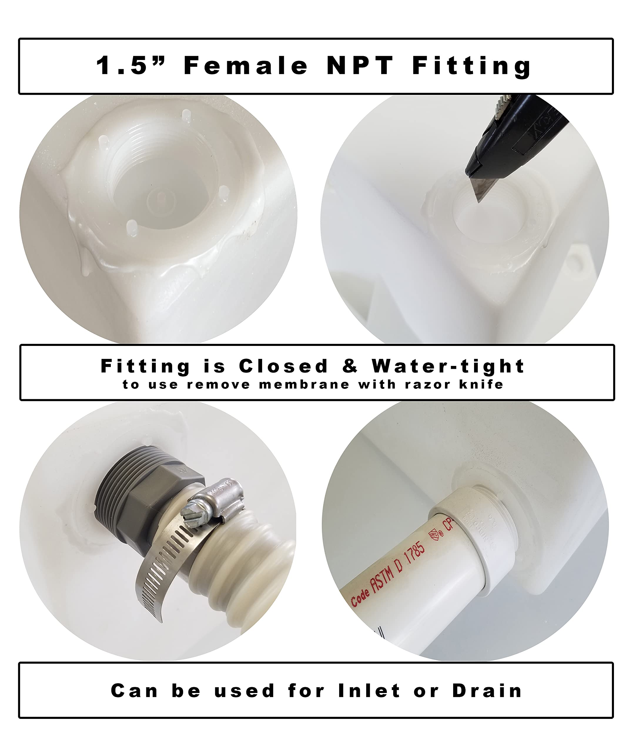 Class A Customs | 15 Gallon Rv Concession Fresh And Gray Water Tank | T-1500