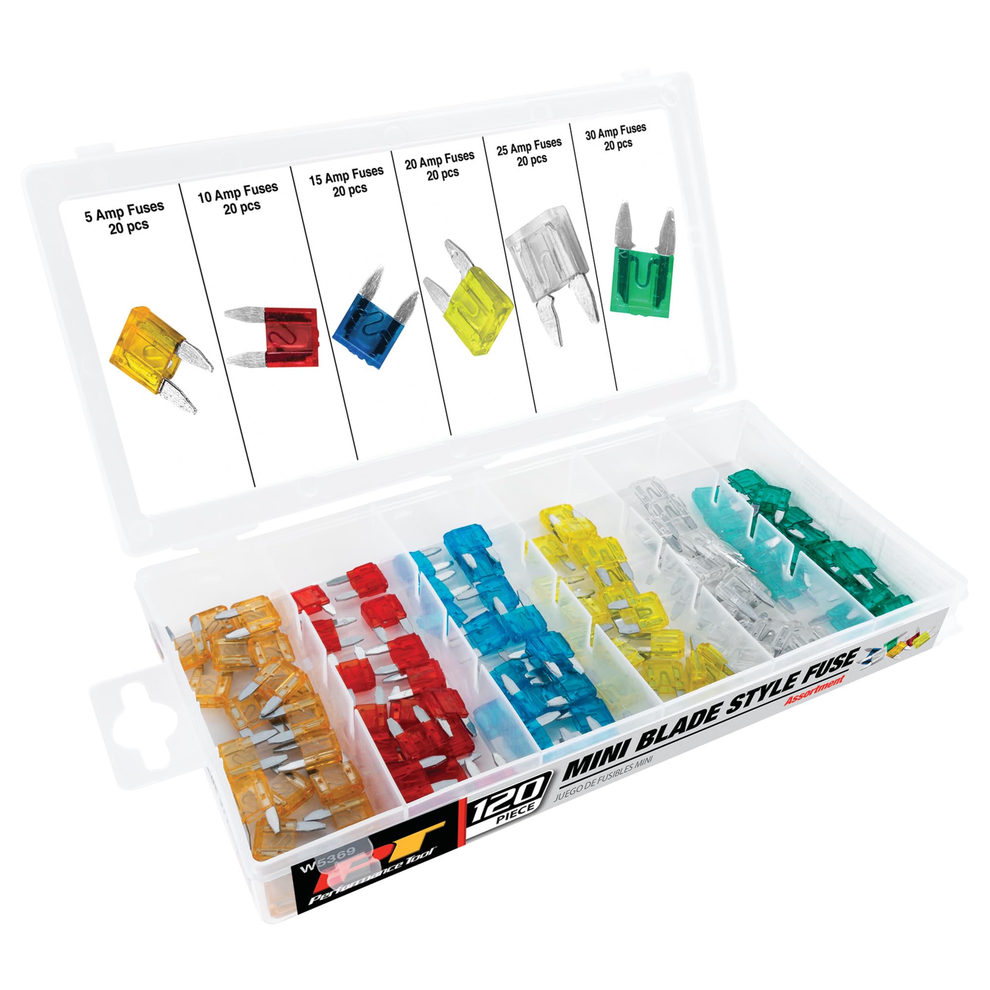 Performance Tool W5369 Performance Tool Mini Fuse Assortment - 120 Piece