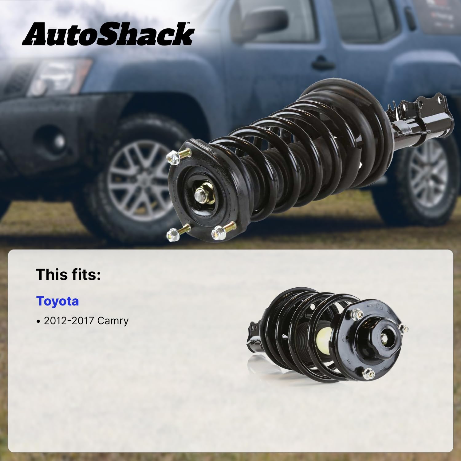 AutoShack Front Complete Struts Coil Springs Assembly Pair Driver and Passenger Side Replacement for 2012-2017 Toyota Camry 2.5L