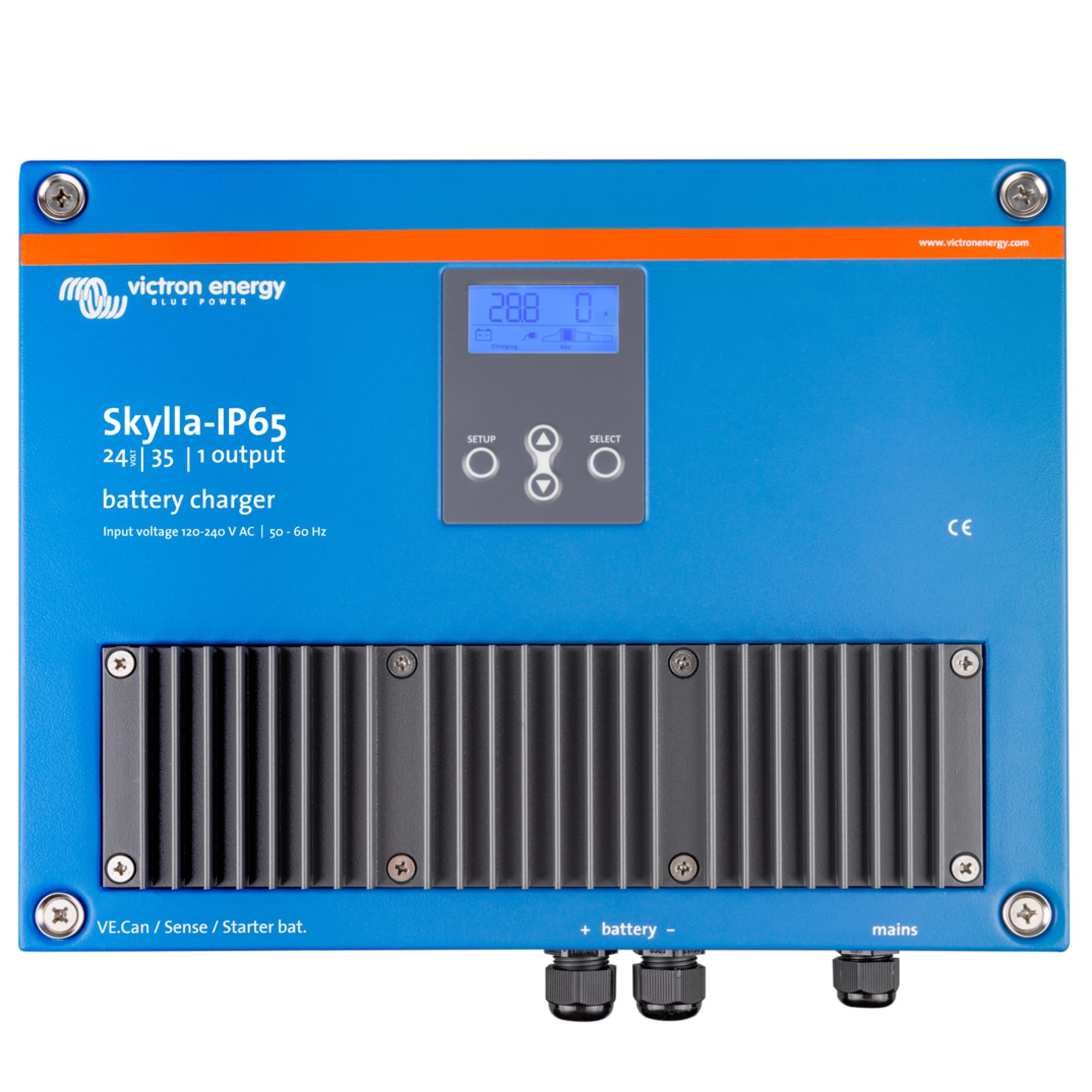 Victron Energy Skylla-Ip65 24-Volt 35 Amp 120-240Vac Battery Charger, 1+1 Isolated Outputs