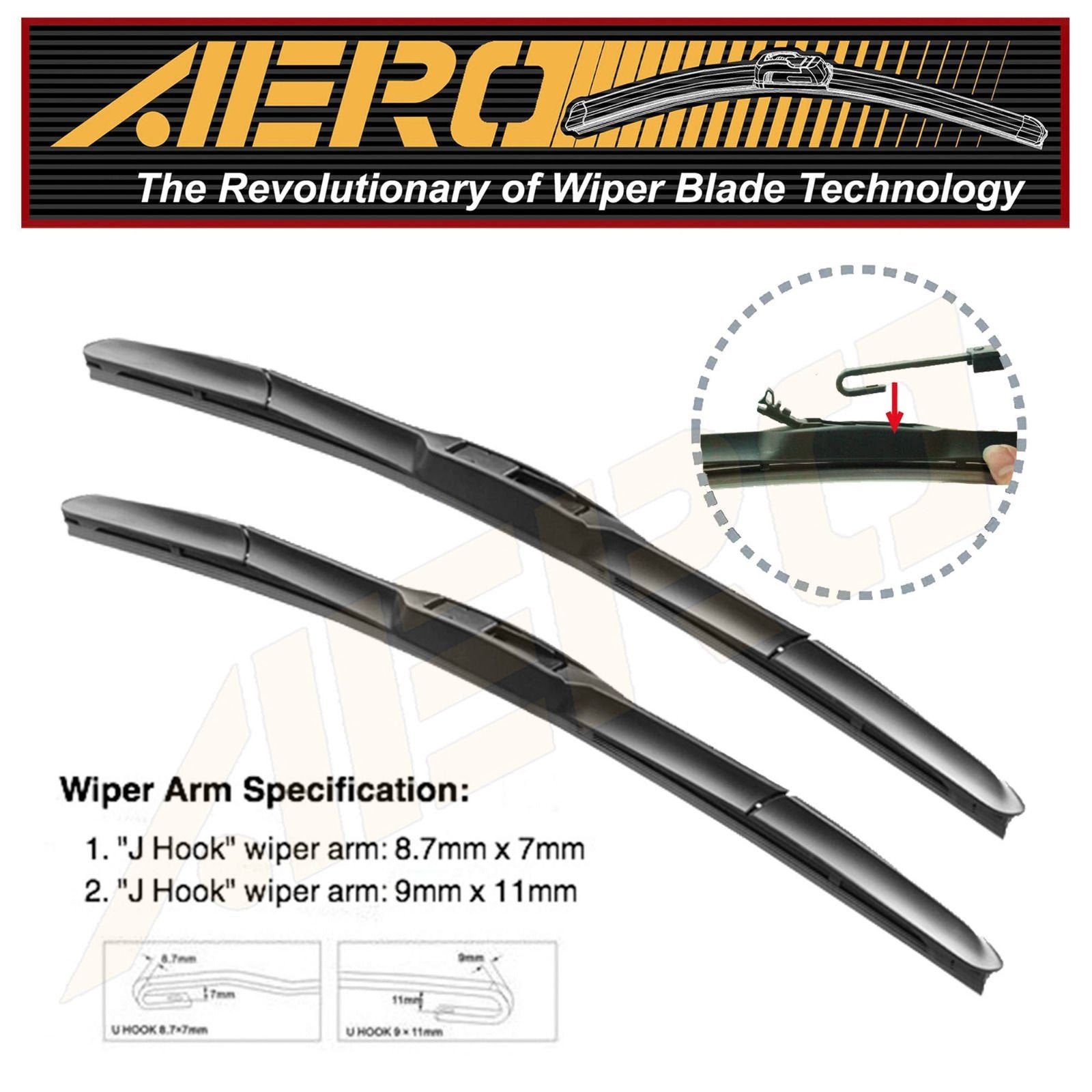 Aero Hybrid 24'' + 18'' Premium Quality All-Season Windshield Wiper Blades (Set Of 2)