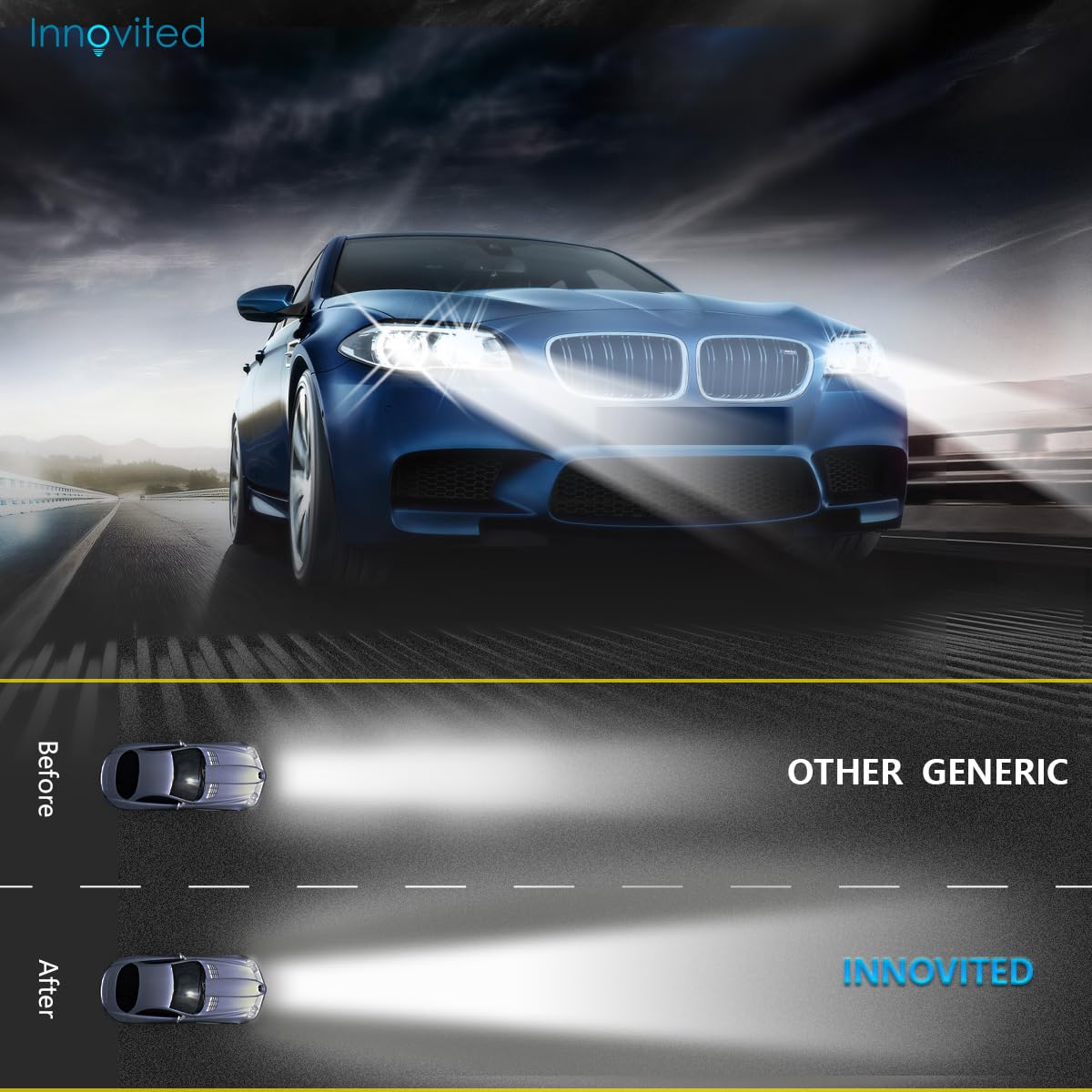 Innovited H4-2 9003 Green Hid Xenon Bulb X 1 Pair Bundle With 2 X 55W Platinum Digital Ballast (W/High Halogen)