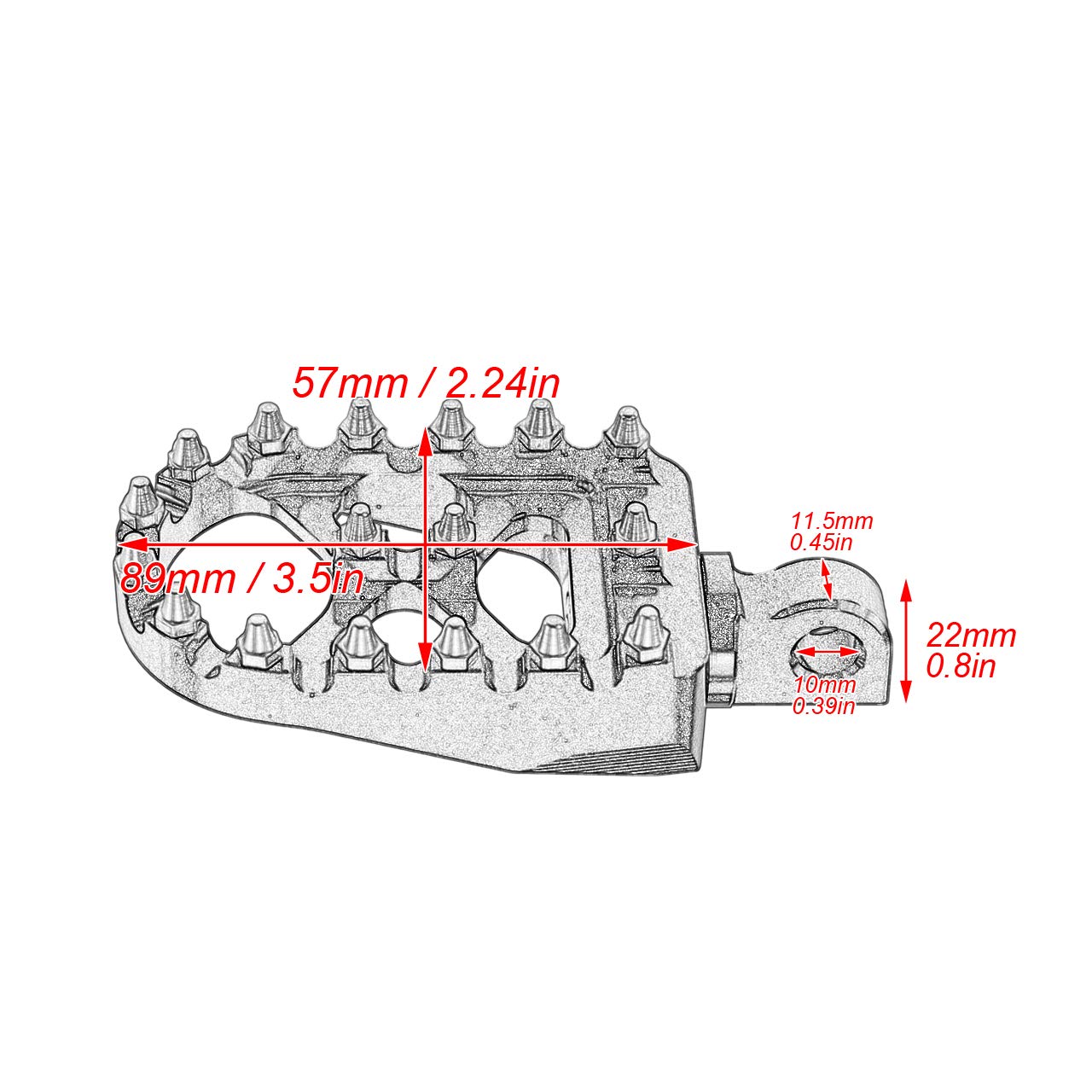 HDBUBALUS CNC Wide Footpegs Offroad 360 Roating Foot Pegs Fit for Harley Dyna Fatboy Street Bob Wide Glide Sportster Bobber Chop