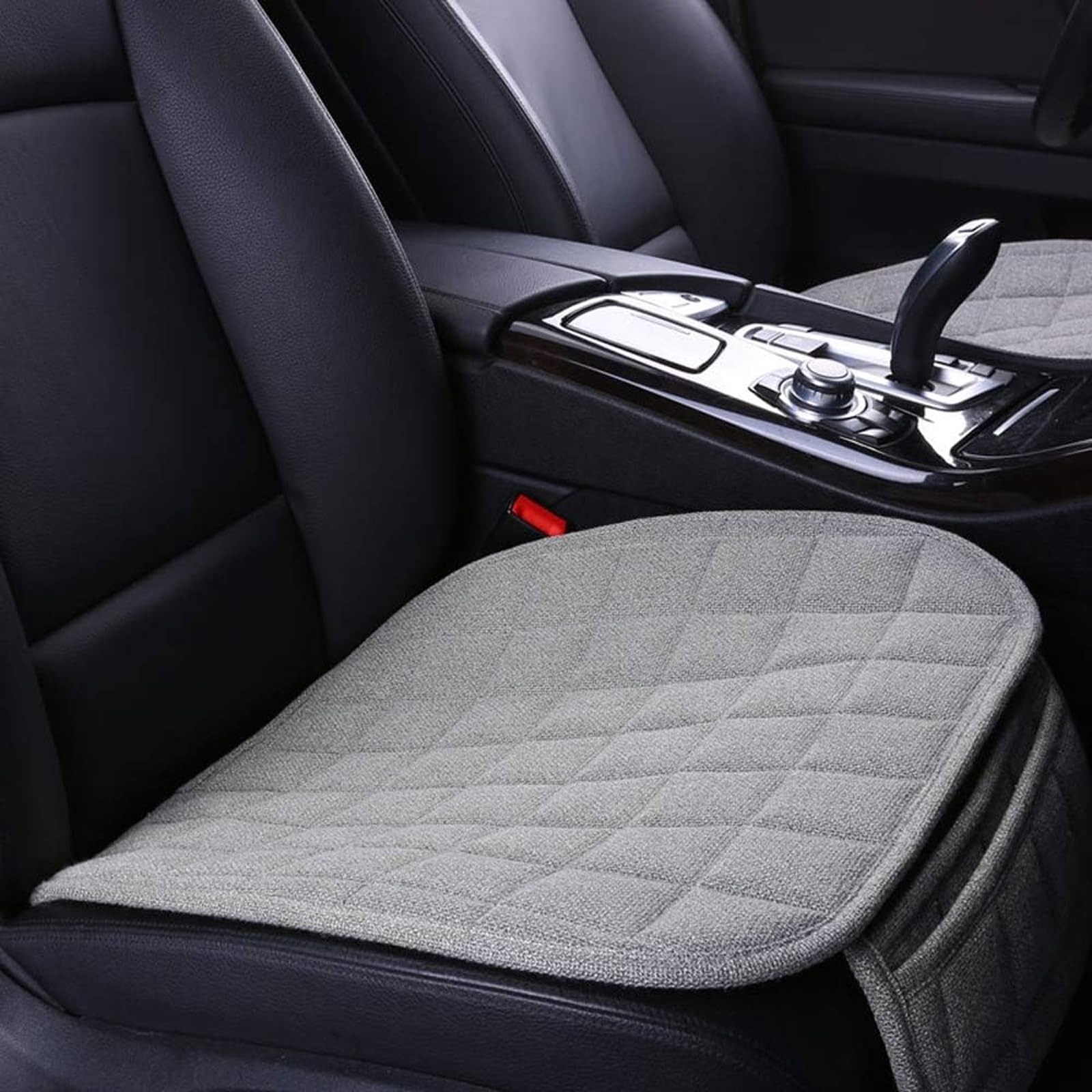 Suninbox Car Seat Cover,Linen Bottom Car Seat Pad,Car Seat Cushion Cooling Breathable Ventilated Front Seat Only[Gray Front Seat