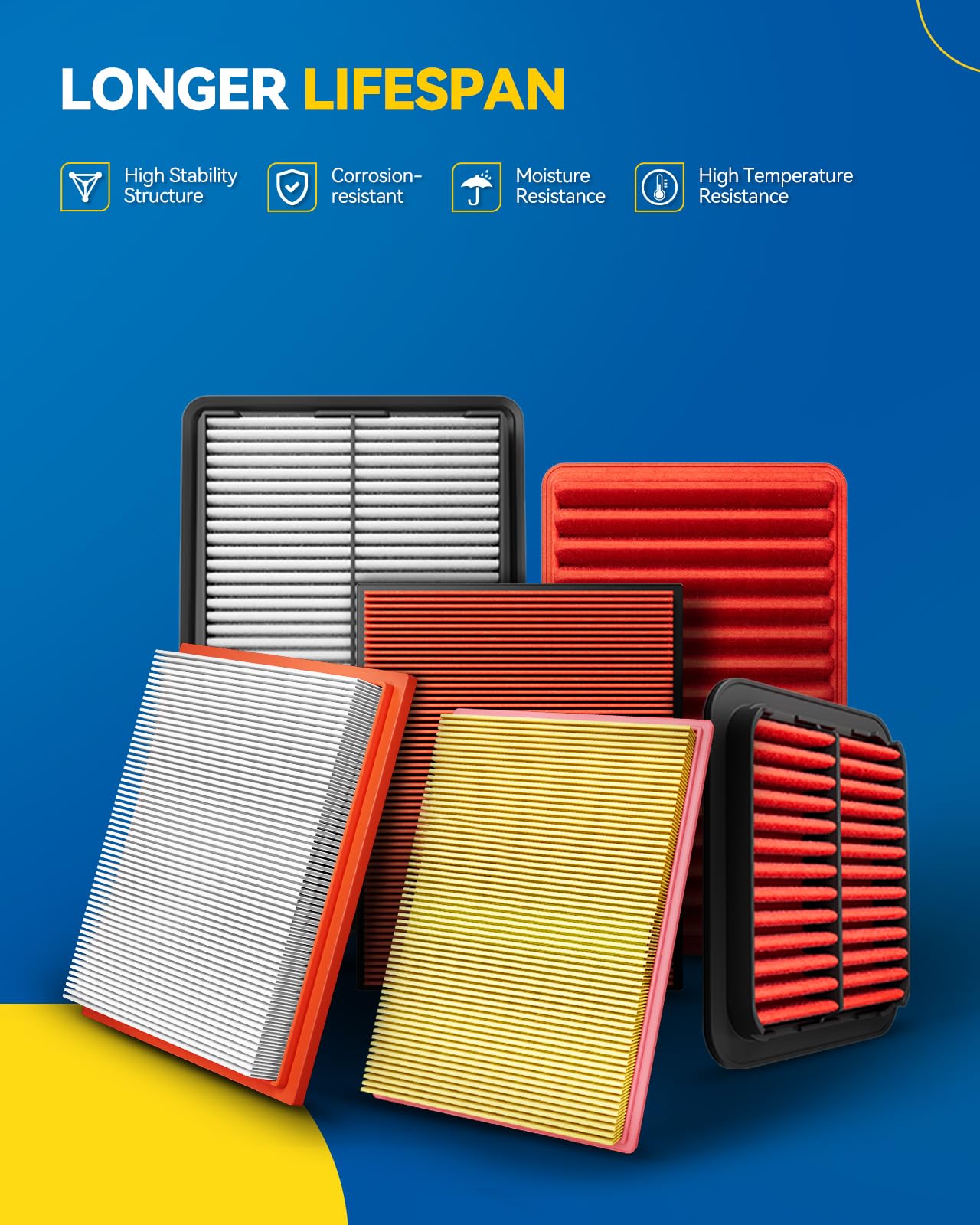 Philtop Engine Air Filter Ca11010 Replacement For Acura Mdx 2010-2013, Zdx 2010-2013, 3.7L, Rigid Panel