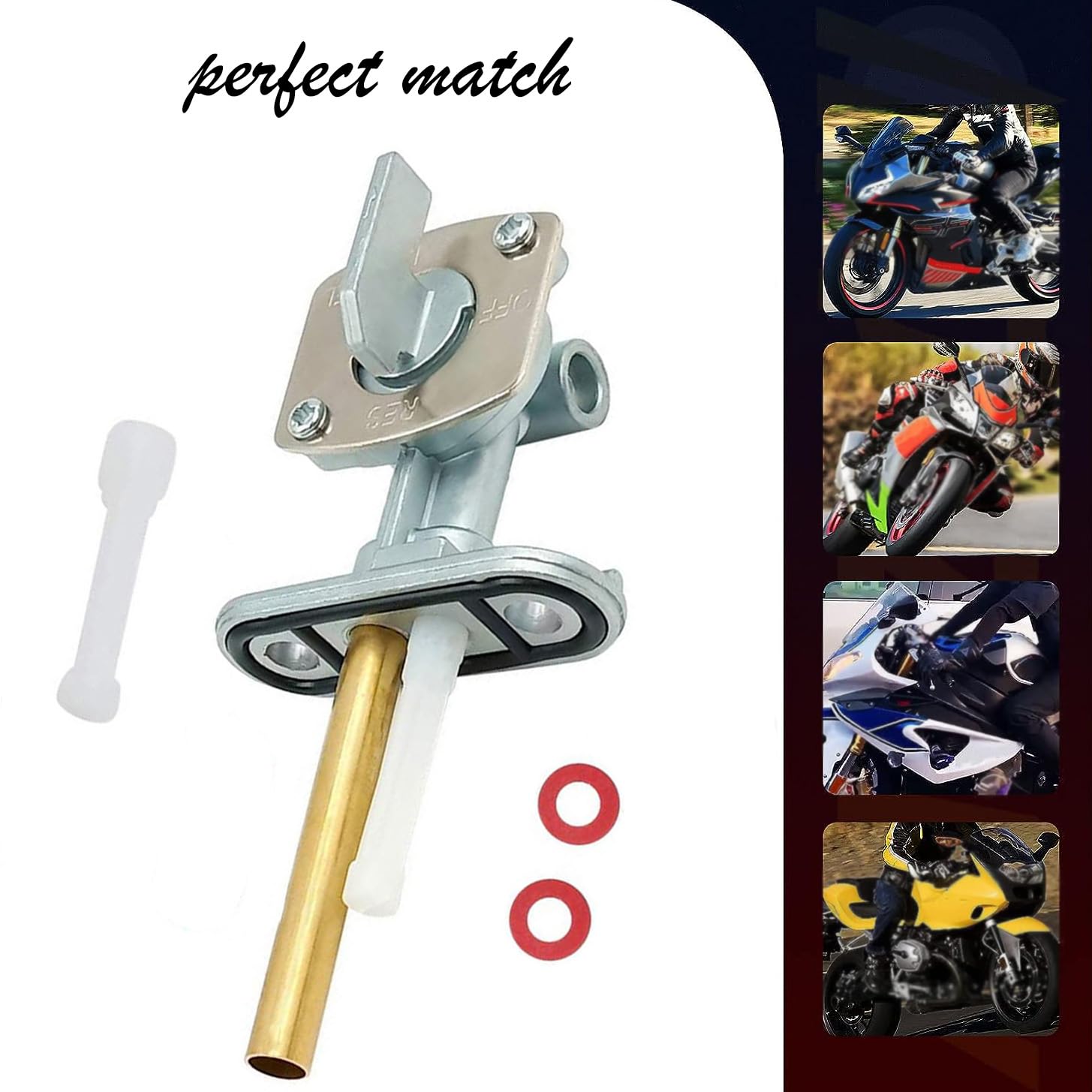 Earlyred Fuel Gas Switch Petcock Line for Yamaha TTR 90 125 225 230 250 Timberwolf Bear Tracker Big Bear 250 Grizzly Raptor Warr