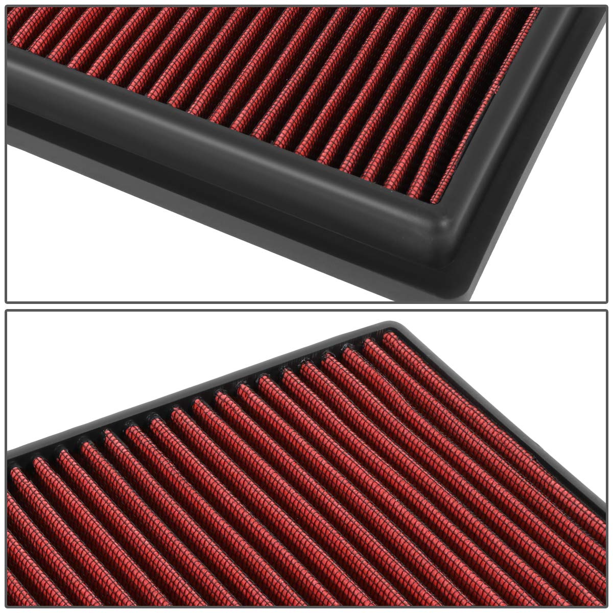 Red Washable Drop-In Air Filter Panel Compatible With Avalon/C-Hr/Camry / Rav4 / Ux200 18-20