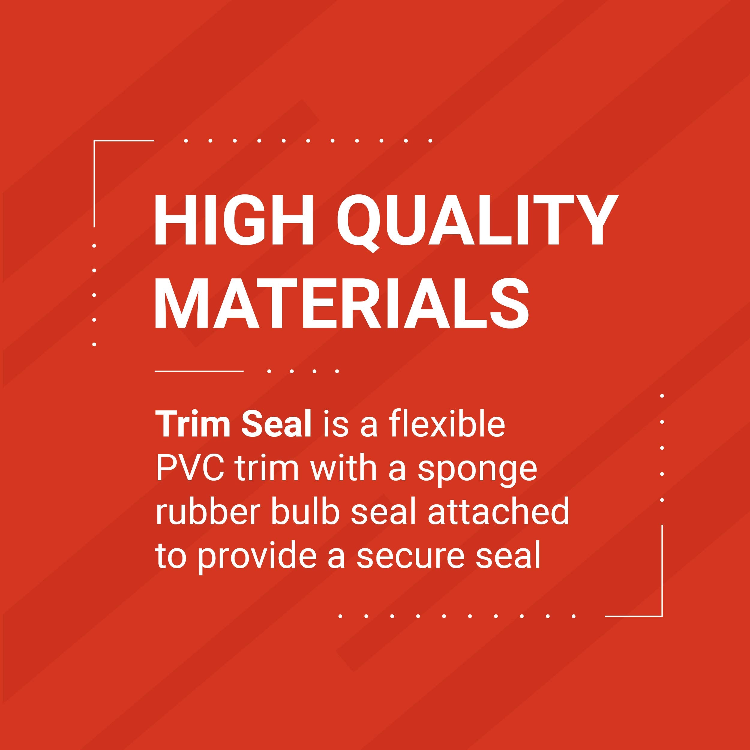 TRIM-LOK Trim Seal - 25' PVC Plastic with EPDM Rubber, Fits 1/8” Edge, 7/16” Bulb, Black for Cars, Boats, RV