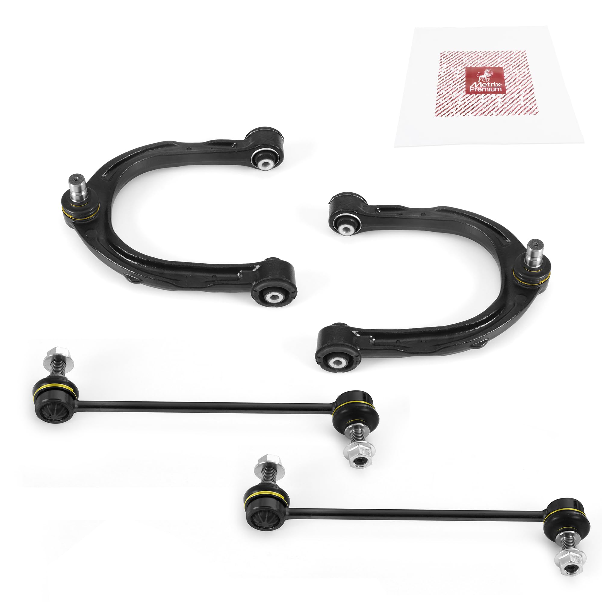 Metrix Premium Chassis Parts - 4 Pc Front Upper Control Arm & Front Sway Bar Stabilizer End Link Kit Fits 20-22 Bmw 745E (Mexico