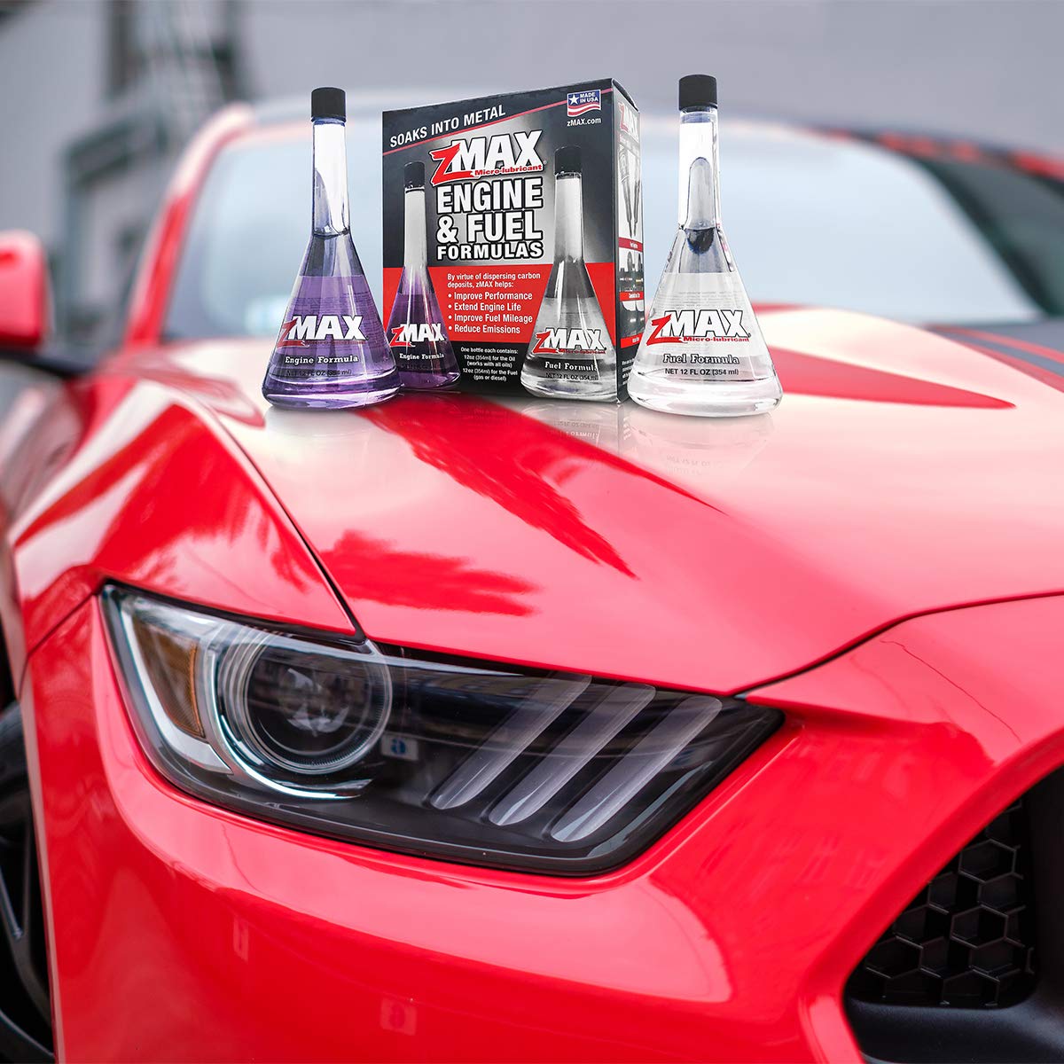zMAX Engine Formula 51-212 - Reduces Carbon Build-Up, Lubricates Metal - 12 oz Engine Treatment for Cars & Trucks