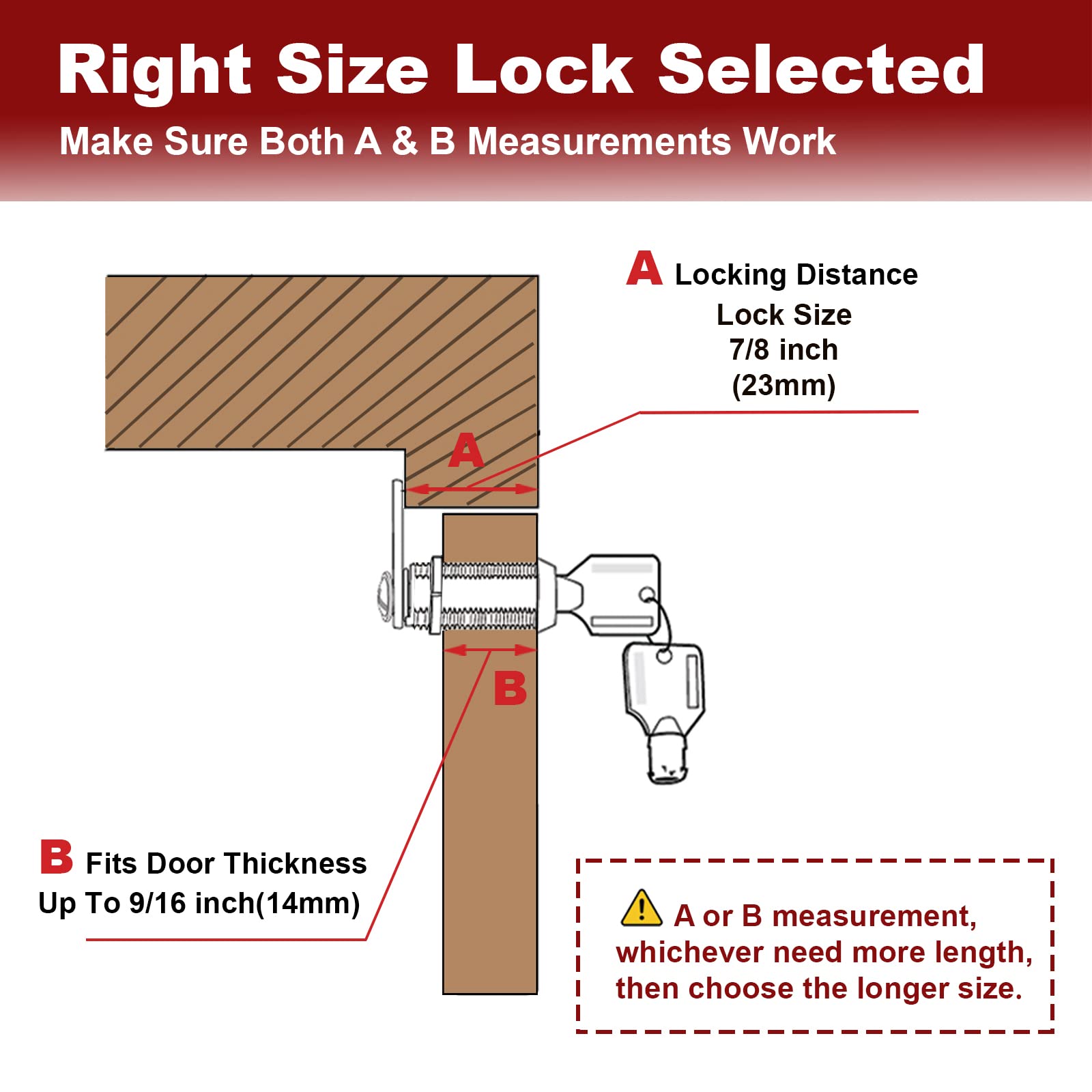 Naissian Rv Locks For Storage Door 7/8 Inch, Rv Compartment Locks Cam Locks For Camper Travel Trailer Cabinet With Keys 7/8', Pack Of 10 Locks With 6 Keyed Alike With Manual