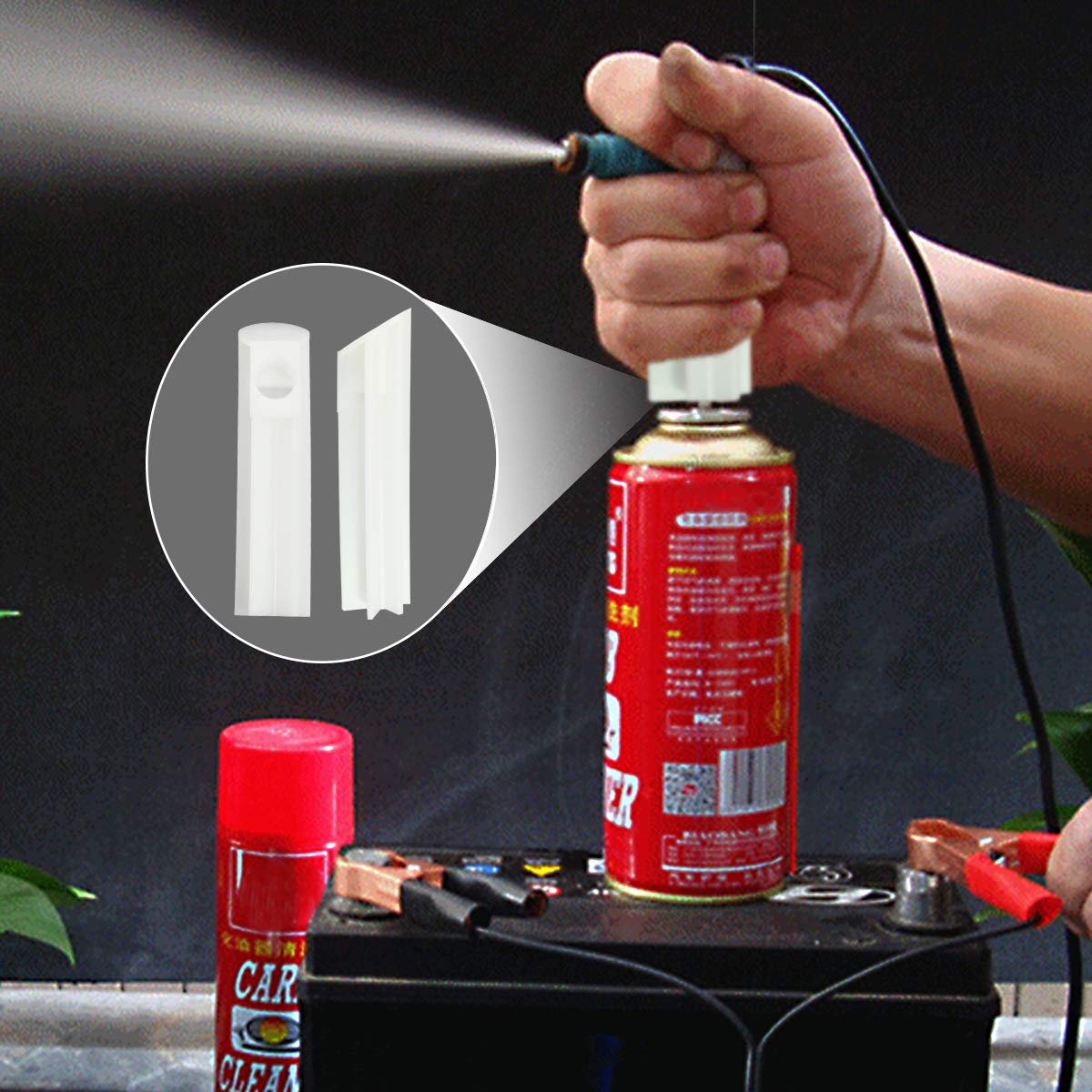EM276SET Fuel Injector Tester & Adapter DIY Cleaning Tool Kit Set (Fuel Injector Tester + Adapter) Fuel System Cleaner Gasoline