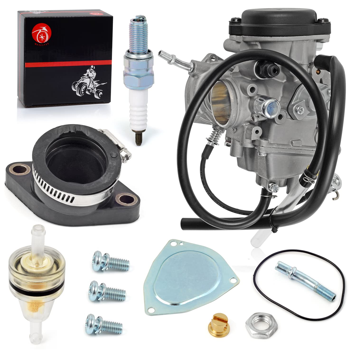 MOTO1988 Carburetor & Intake Manifold Boot for YAMAHA GRIZZLY 350, Bruin 350, Wolverine 350 (2004-2014)