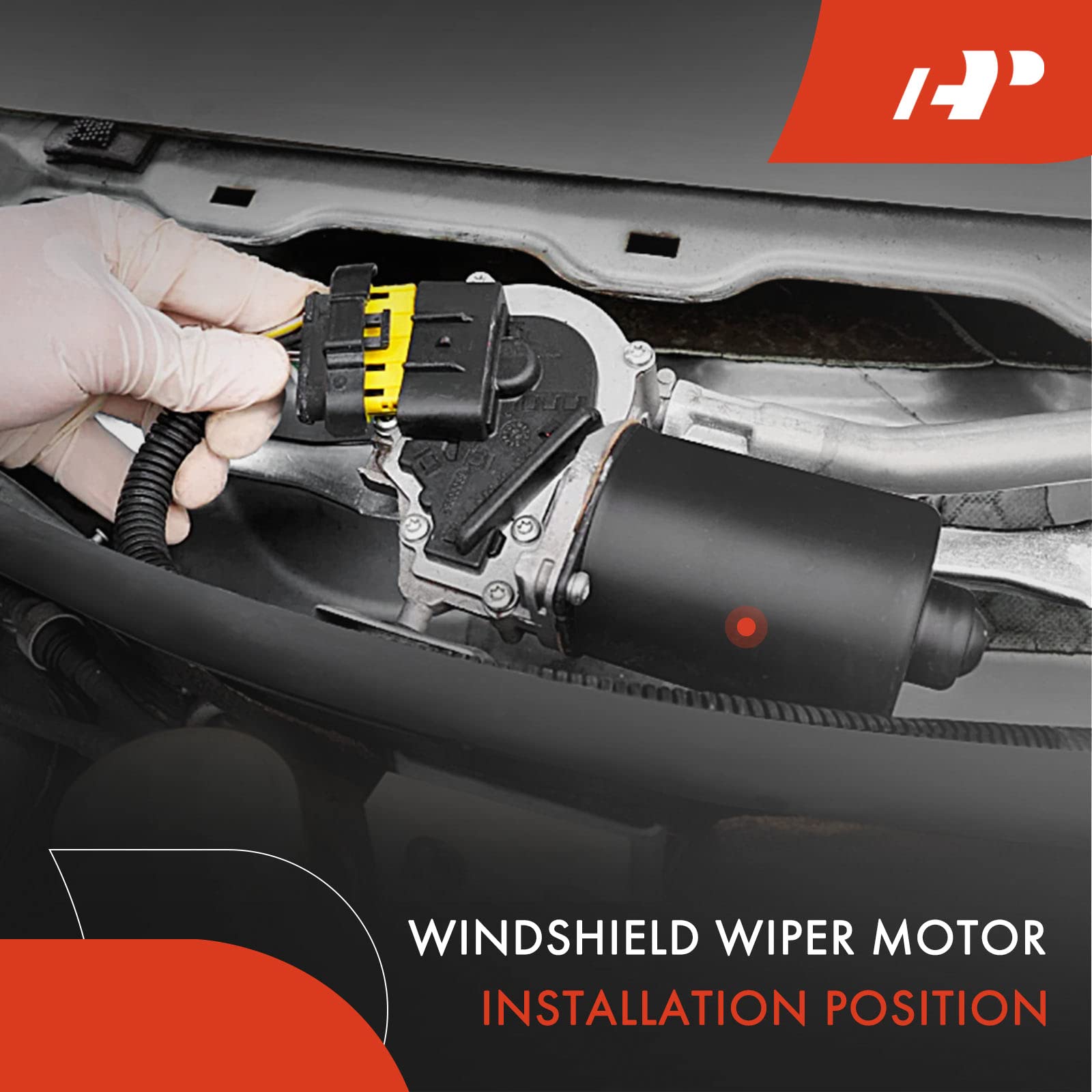 A-Premium Front Windshield Wiper Motor Compatible With Volvo Vehicles - Xc90, 2004-2014, Sport Utility - Replace# 8693848