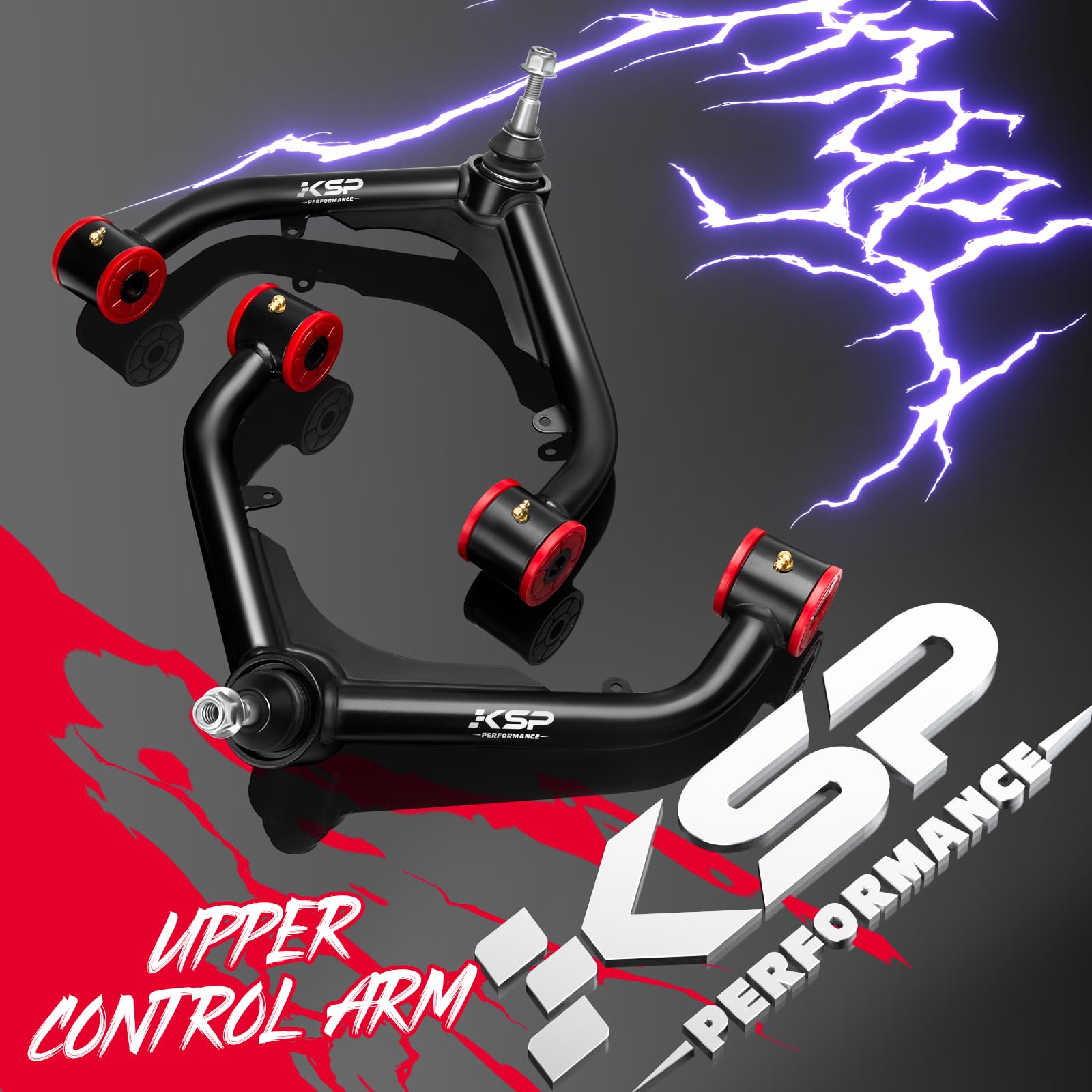KSP 2''-4'' Upper Control Arm for Silverado Sierra 2500 3500 2000-2010, Adjustable Tubular Suspension Arms Compatible with Chevr