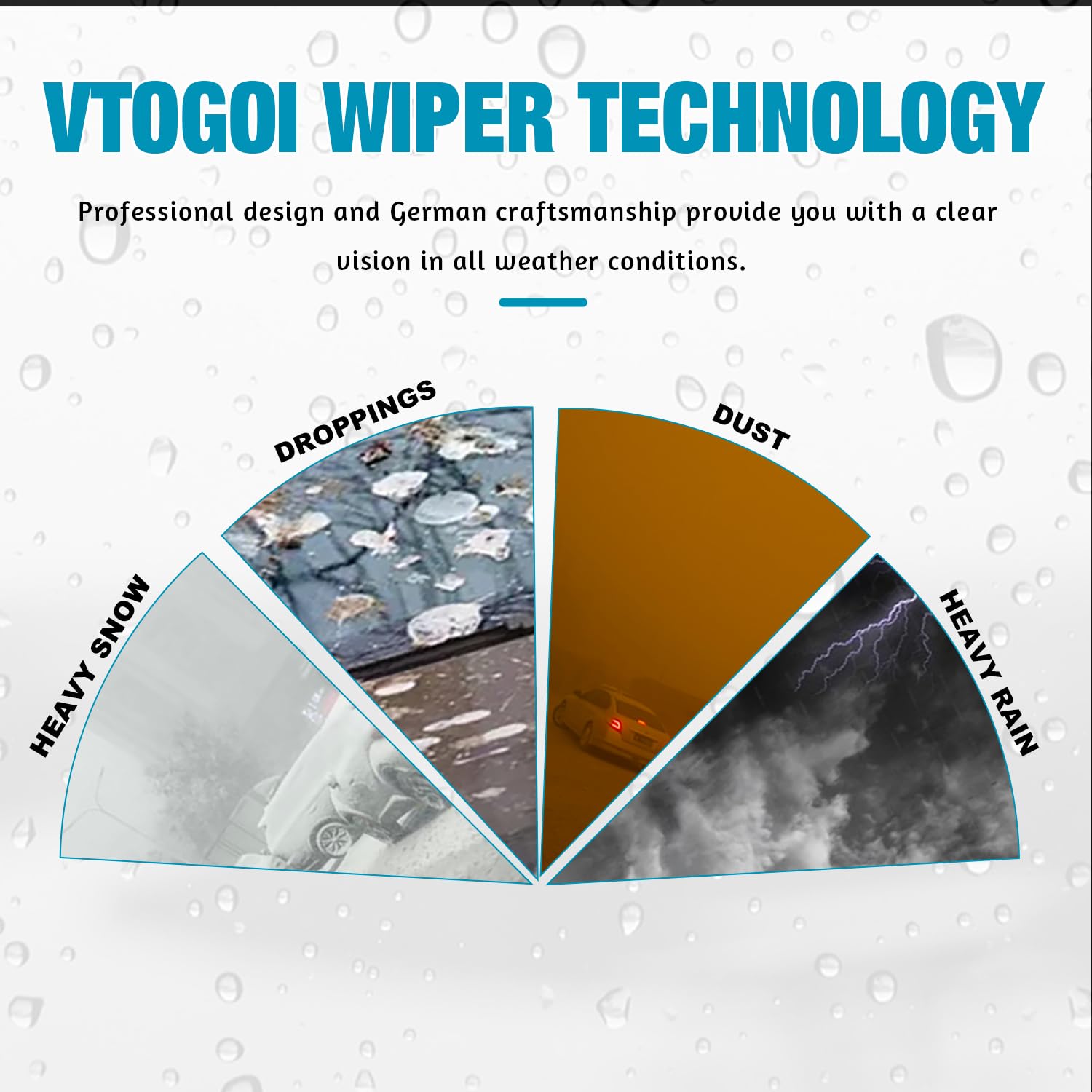 Vtogoi Original Factory Quality Rear Windshield Wiper Blades Replacement For Hyundai Santa Fe 2019-2022