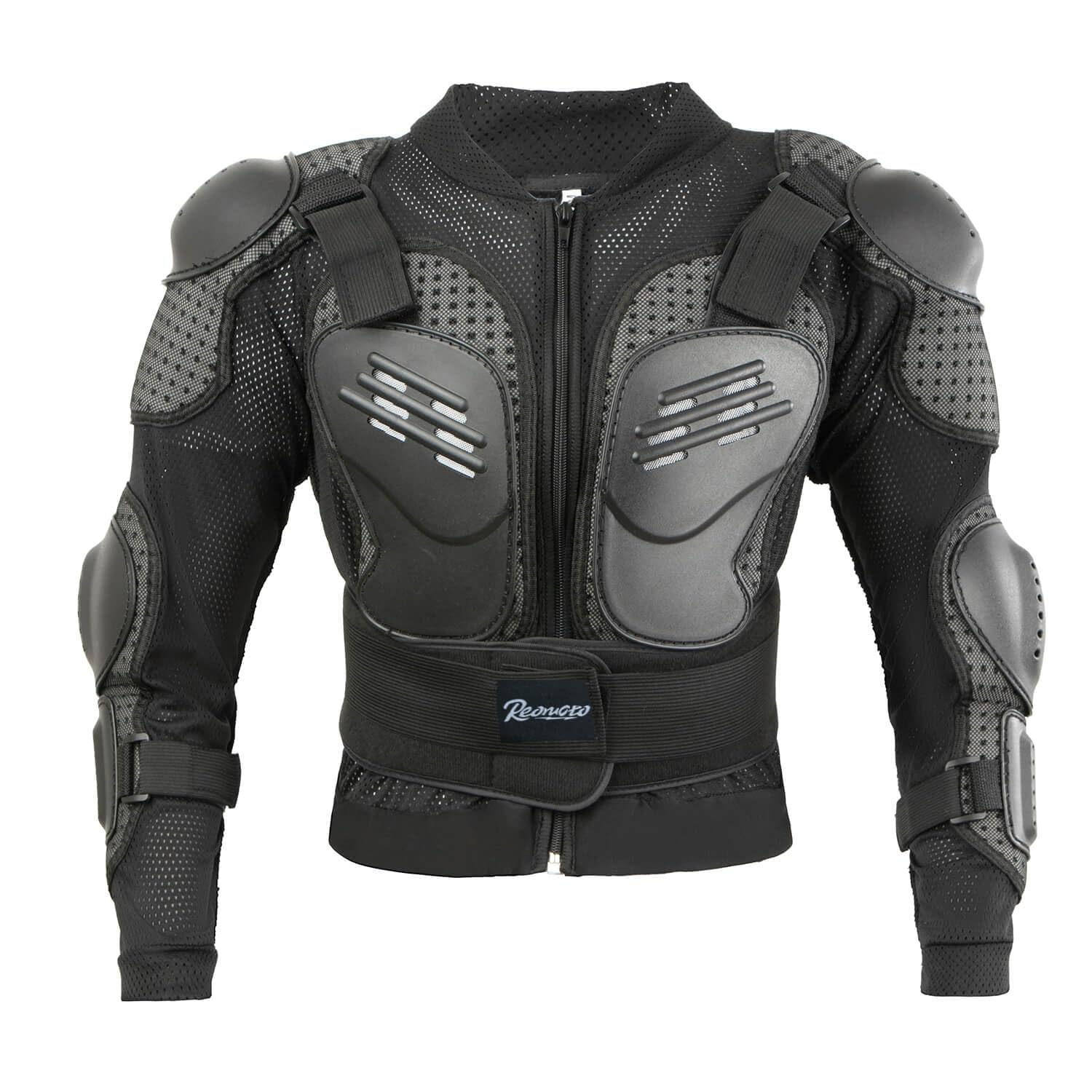 Reomoto Kids Motorcycle Jacket Dirt Bike Gear, Chest Back Protector for Motor Bike, Children Motorcycle Full Body Armor Jacket F