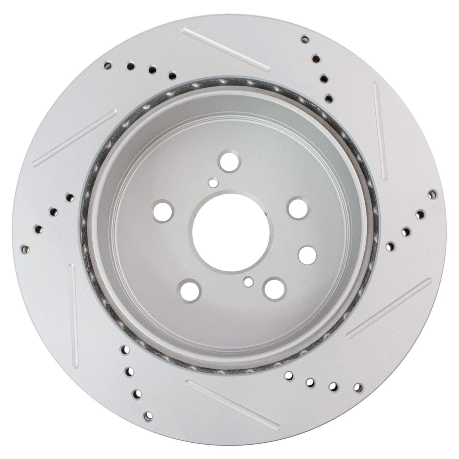 Trq Rear Performance Brake Rotor Drilled Slotted Pair Set For 2006 Gs300 / 2007-2011 Gs350 / 2006-2007 Gs430 / 2007-2011 Gs450H