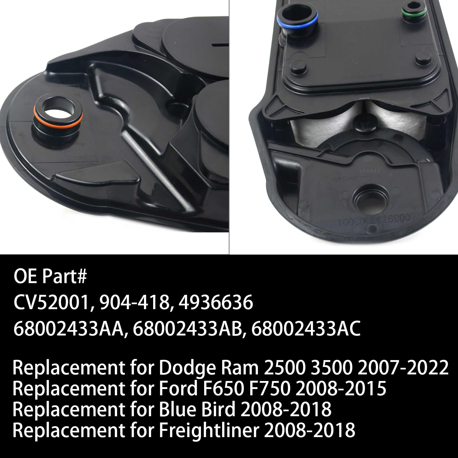 Cv52001 Crankcase Ventilation Filter Breather Replacement For 07-21 Dodge Ram 2500 3500 4500 5500 Isb 6.7L Cummins Diesel Ocv Fi