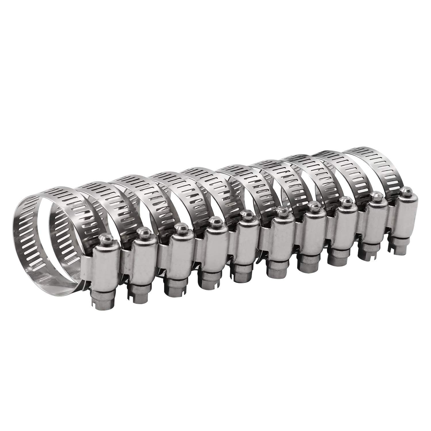 Roadformer 1.5'' Worm Gear Hose Clamp - Sae 24 Size, Full Stainless Steel With 1/2'' Band Width, Working Range 27Mm - 51Mm Hose