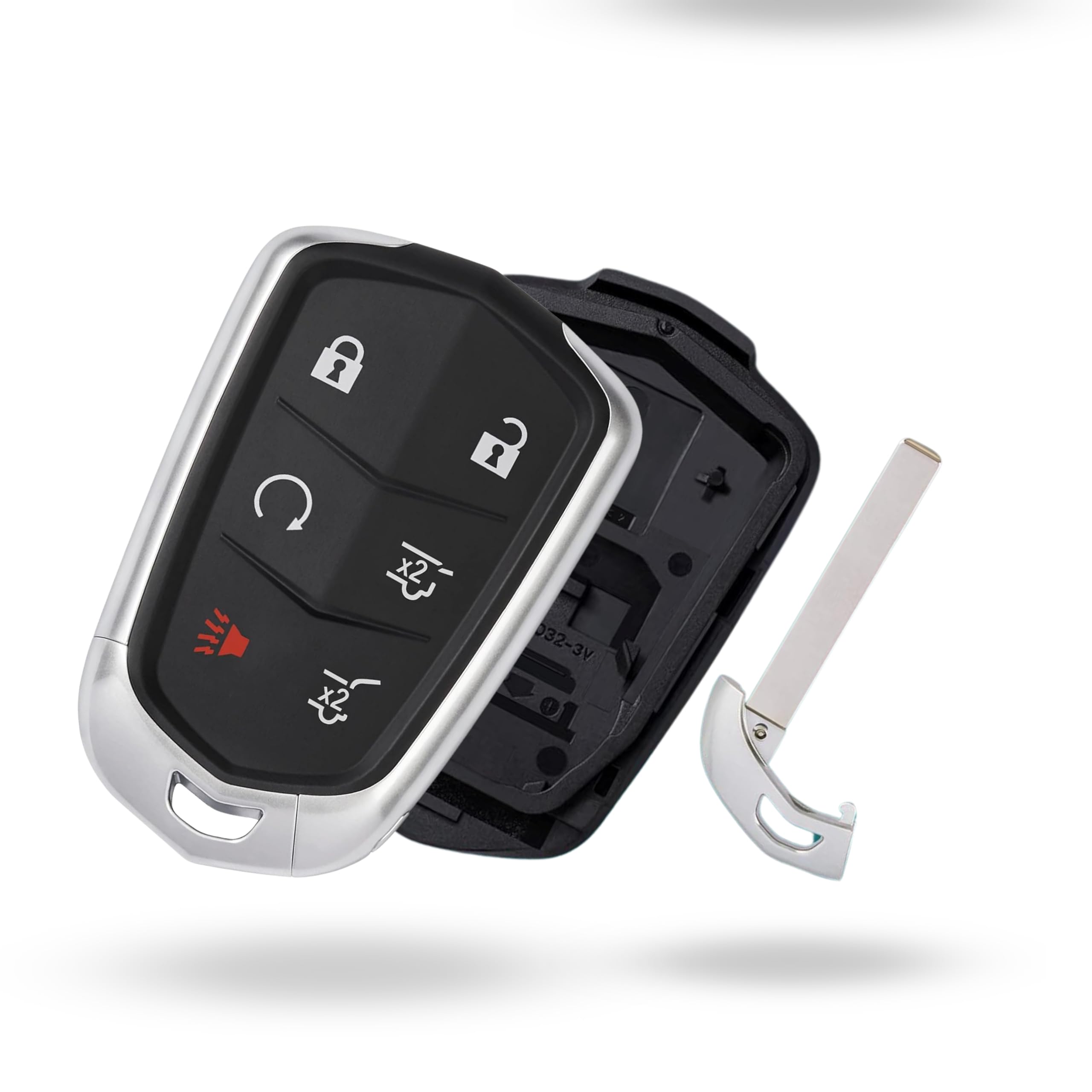 Smart Key Solution Key Fob Shell Case for Cadillac Escalade ESV 2015-2020, 6 Button, Durable Plastic Cover