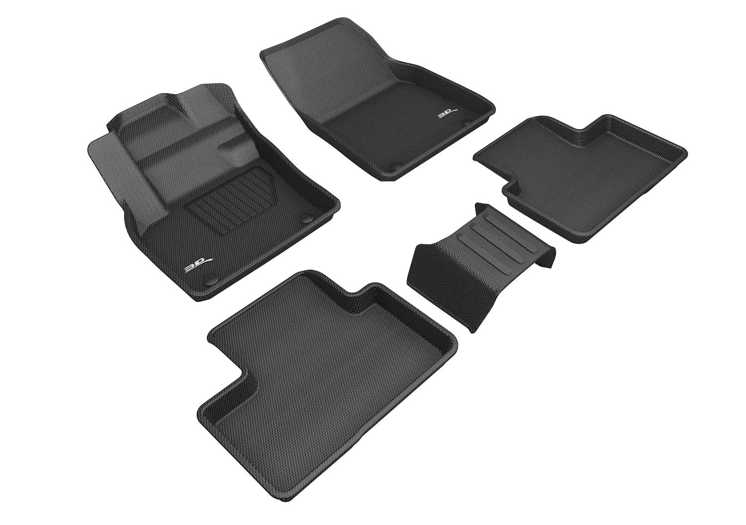 3D MAXpider Custom Fit KAGU Floor Mat (BLACK) Compatible with VOLVO XC40 20192023  Full Set