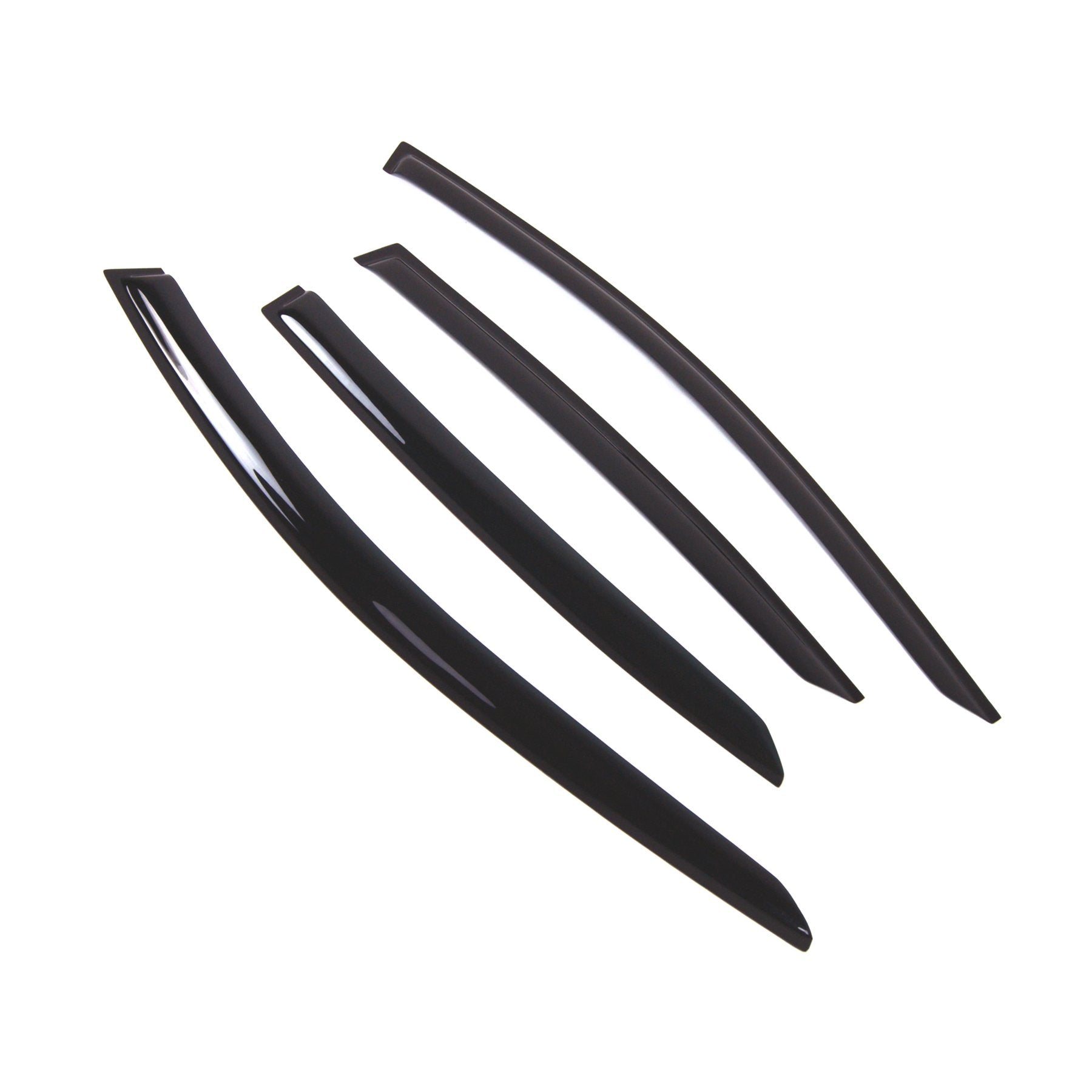 Tuningpros Wd2-778B Dark Smoke 4 Pcs Set Window Visor (Outside Mount) Deflector Rain Guard Compatible With 2016-2018 Acura Ilx