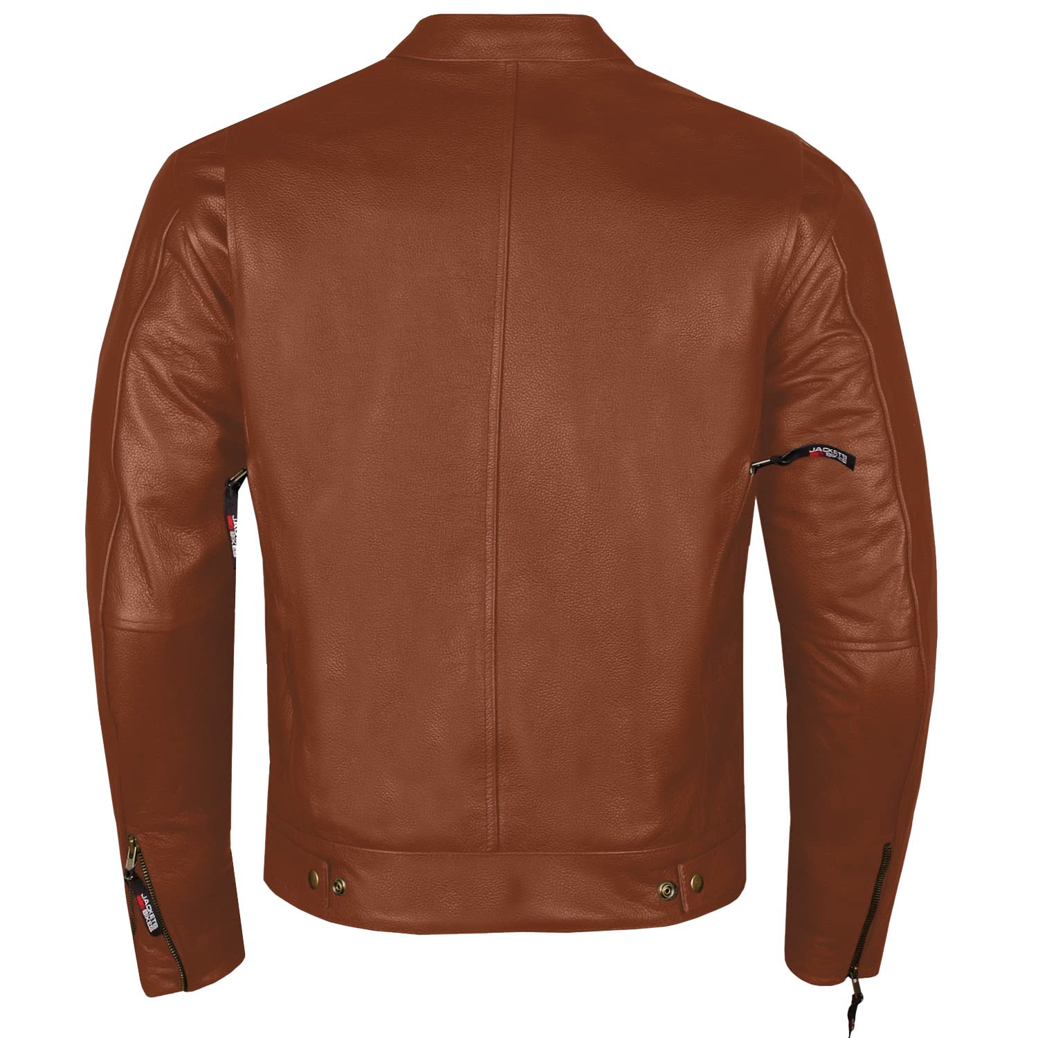 Men'S Commuter Premium Natural Buffalo Leather Motorcycle Jacket Ce Armor Conceal Carry Gun Pockets Cruiser Biker Tan M
