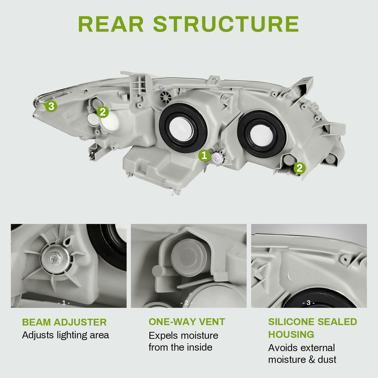 Autosaver88 Projector Headlight Assembly Compatible With 2007 2008 2009 Camry 07 08 09 Camry (Exclude Hybrid) Replacement Headla