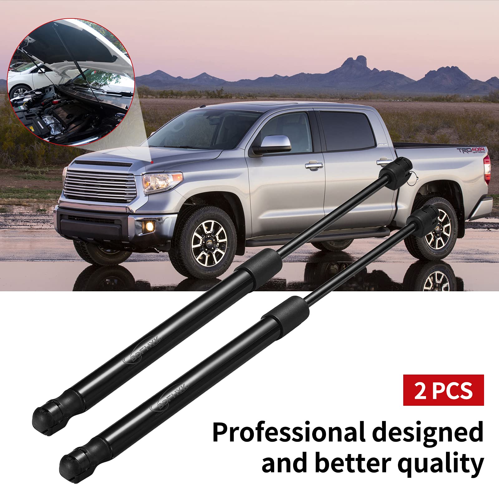Hood Struts Lift Supports Car Hood Holder Bdfhyk Gas Spring For Dodge Ram 1500 2500 3500 4500 5500 Rust Resistant 4364 Trunk, 2