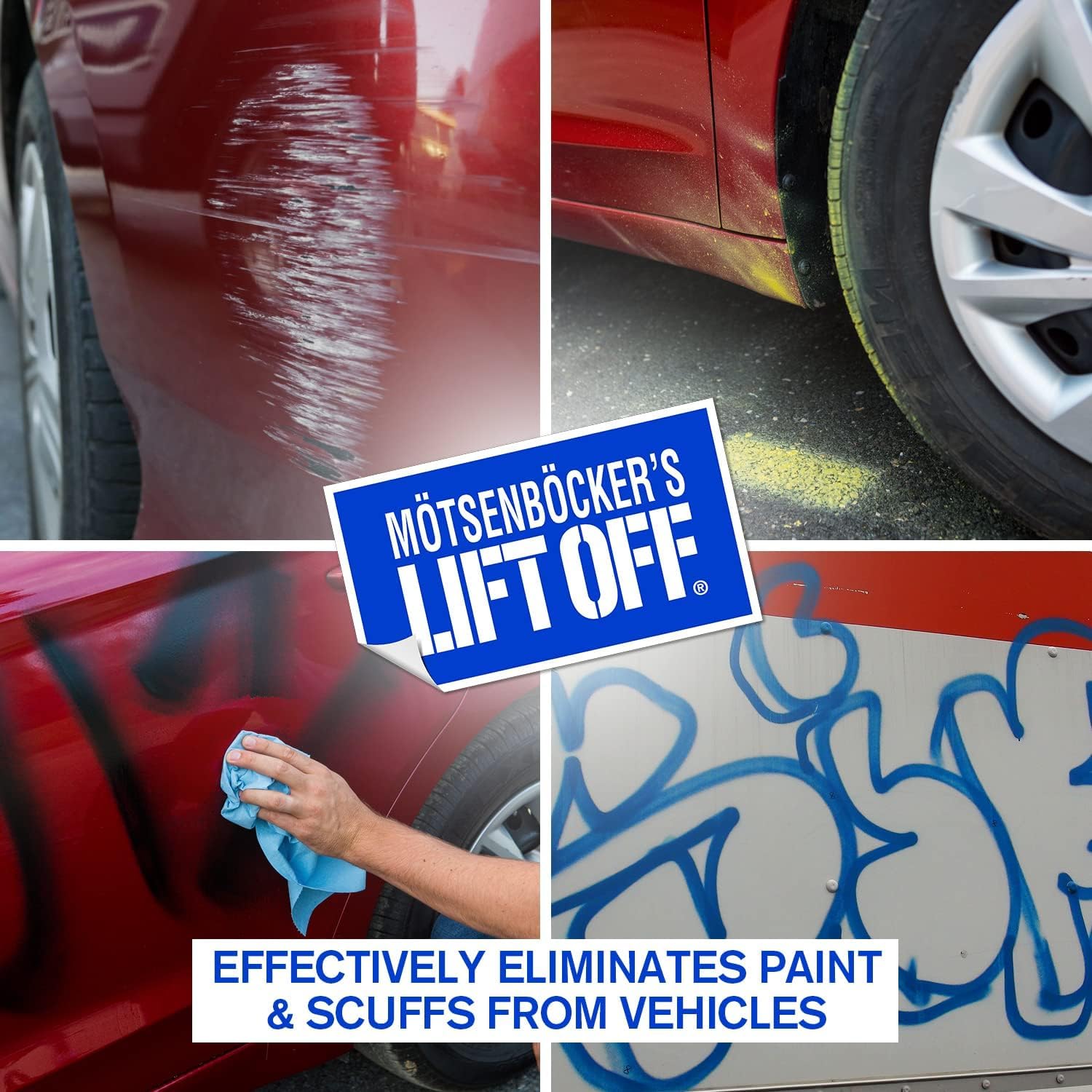 Motsenbockers Lift Off 45406-4Pk 16-Ounce Paint Scuff And Graffiti Remover Easily Removes Paint Scuffs, Spray Paint, Acrylic Fro