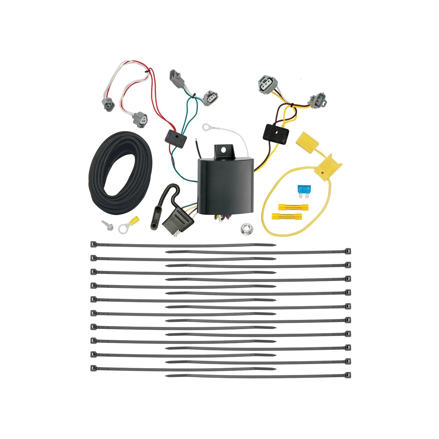 Tekonsha T-One T-Connector Harness, 4-Way Flat, Compatible with Select Toyota Tacoma